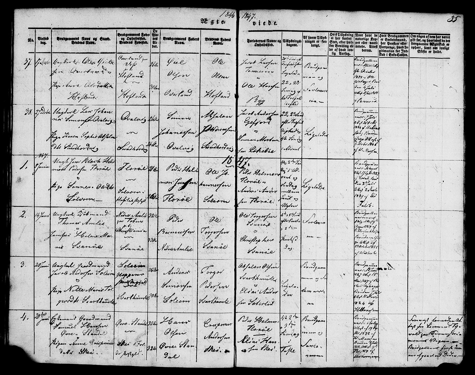 Kinn sokneprestembete, SAB/A-80801/H/Haa/Haaa/L0009: Parish register (official) no. A 9, 1841-1852, p. 35
