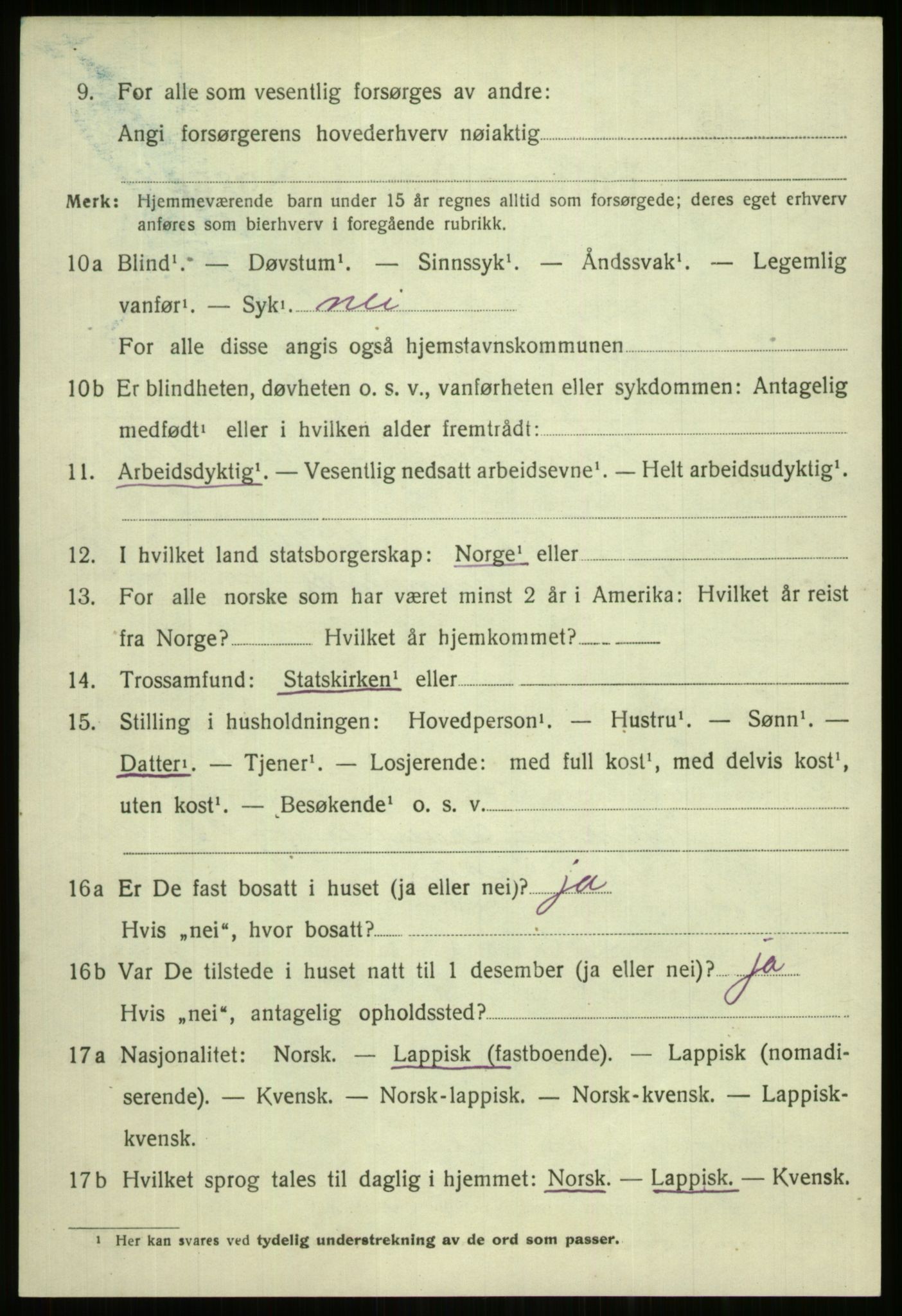 SATØ, 1920 census for Trondenes, 1920, p. 6898