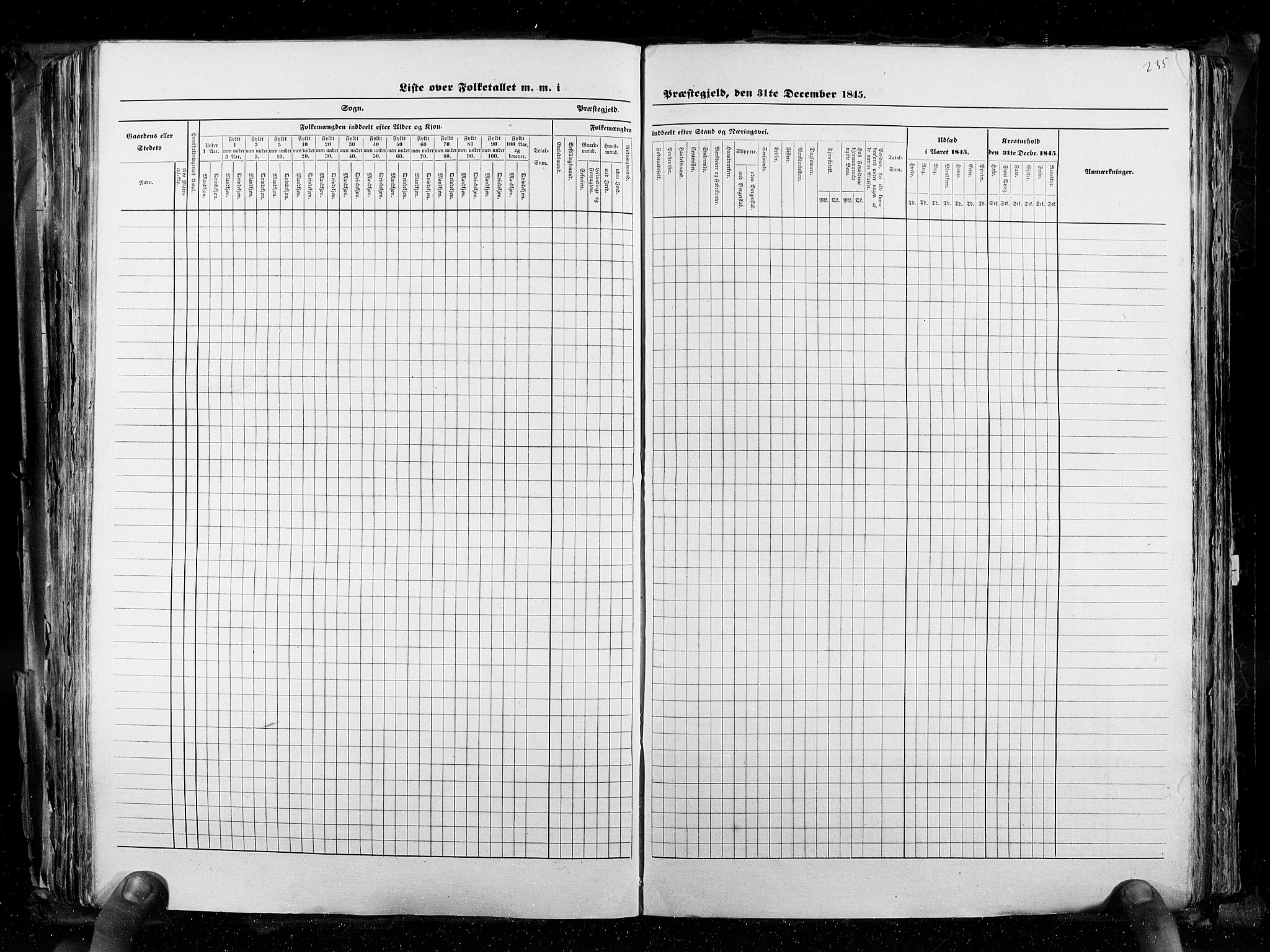 RA, Census 1845, vol. 3: Hedemarken amt og Kristians amt, 1845, p. 235