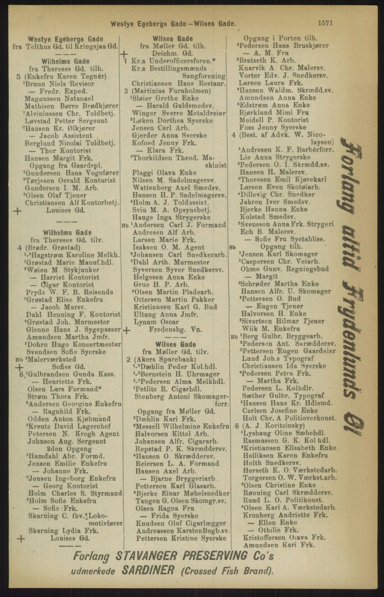 Kristiania/Oslo adressebok, PUBL/-, 1911, p. 1571