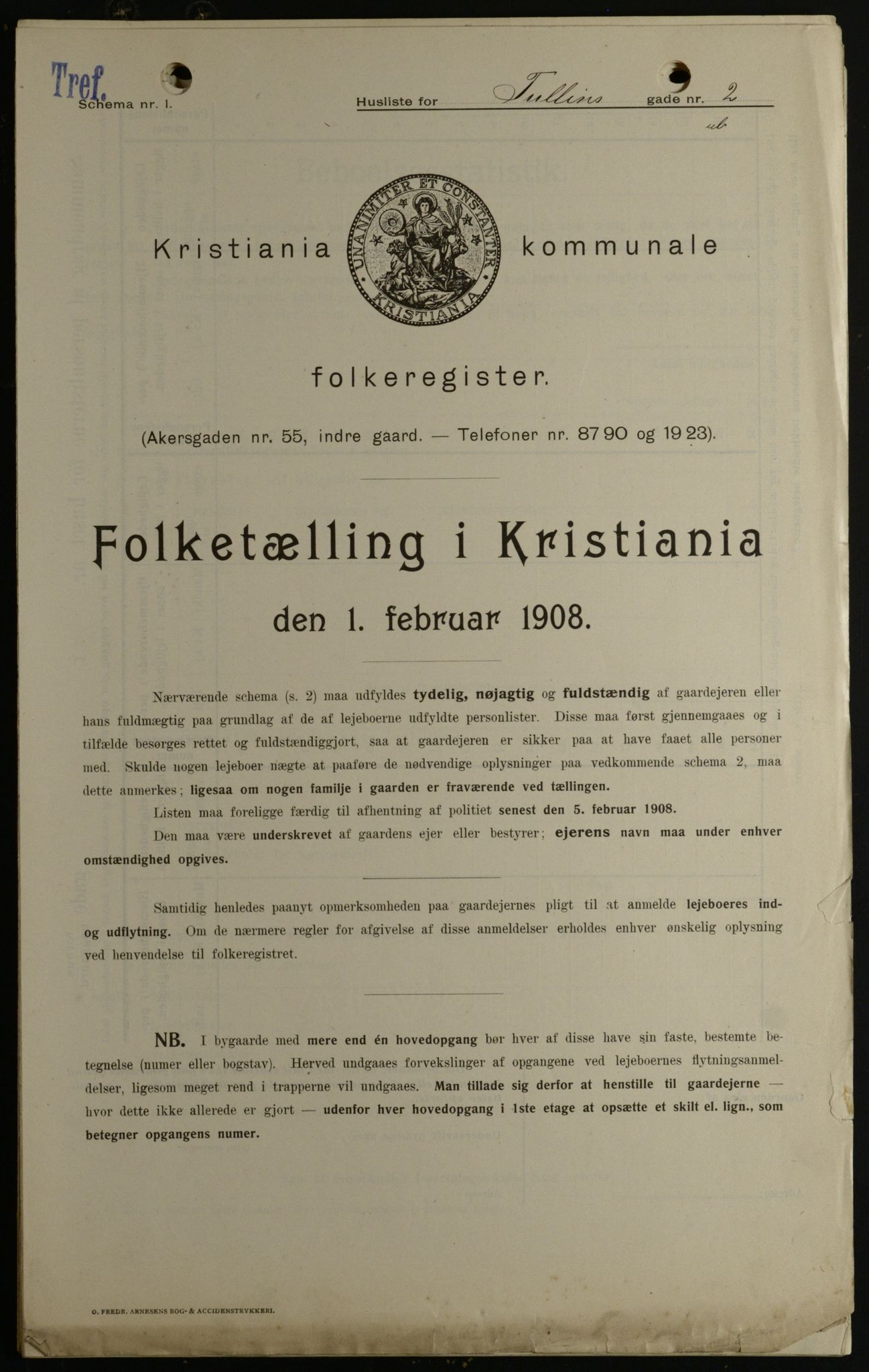 OBA, Municipal Census 1908 for Kristiania, 1908, p. 105478