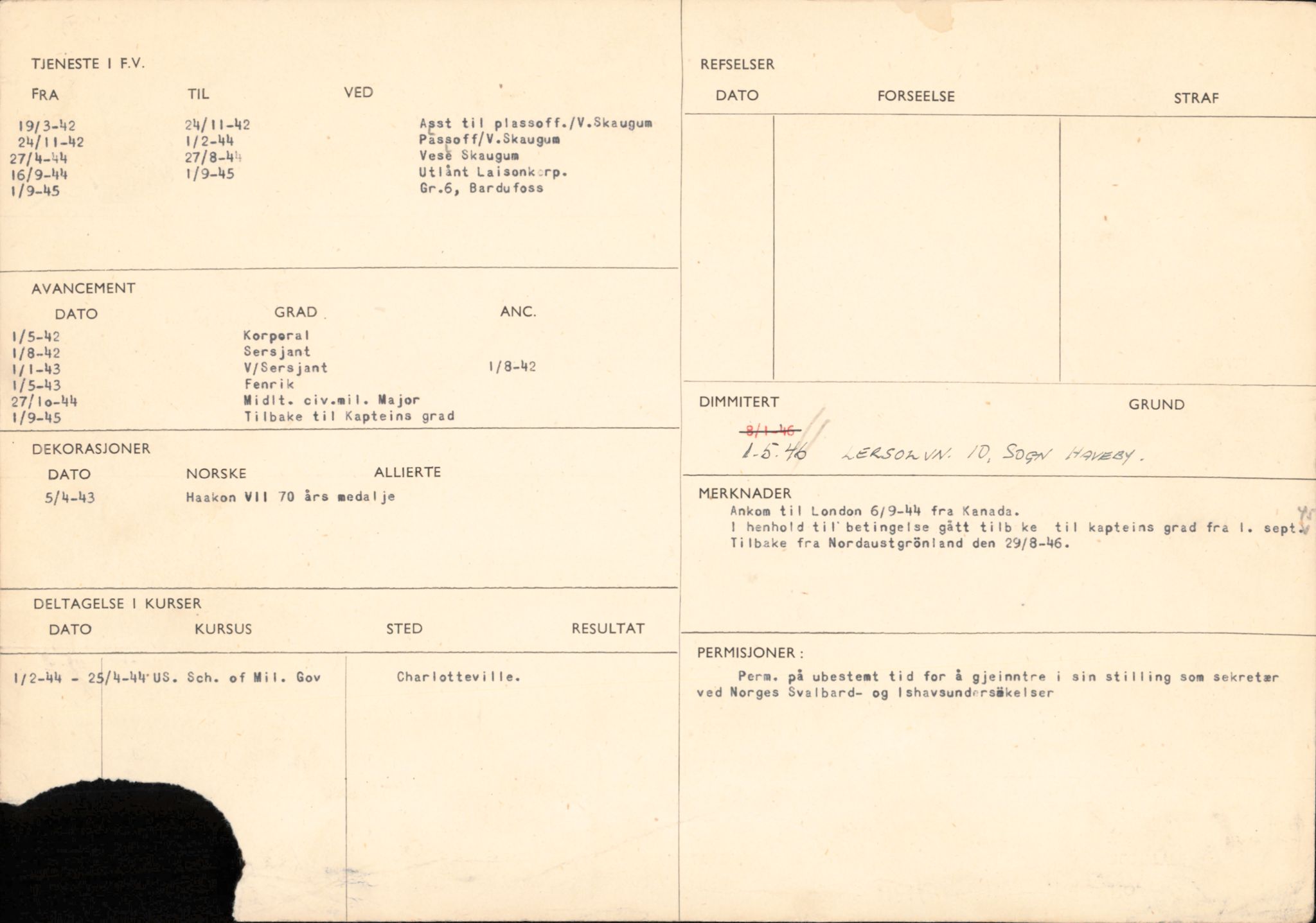 Forsvaret, Forsvarets overkommando/Luftforsvarsstaben, AV/RA-RAFA-4079/P/Pa/L0038: Personellpapirer, 1914, p. 124