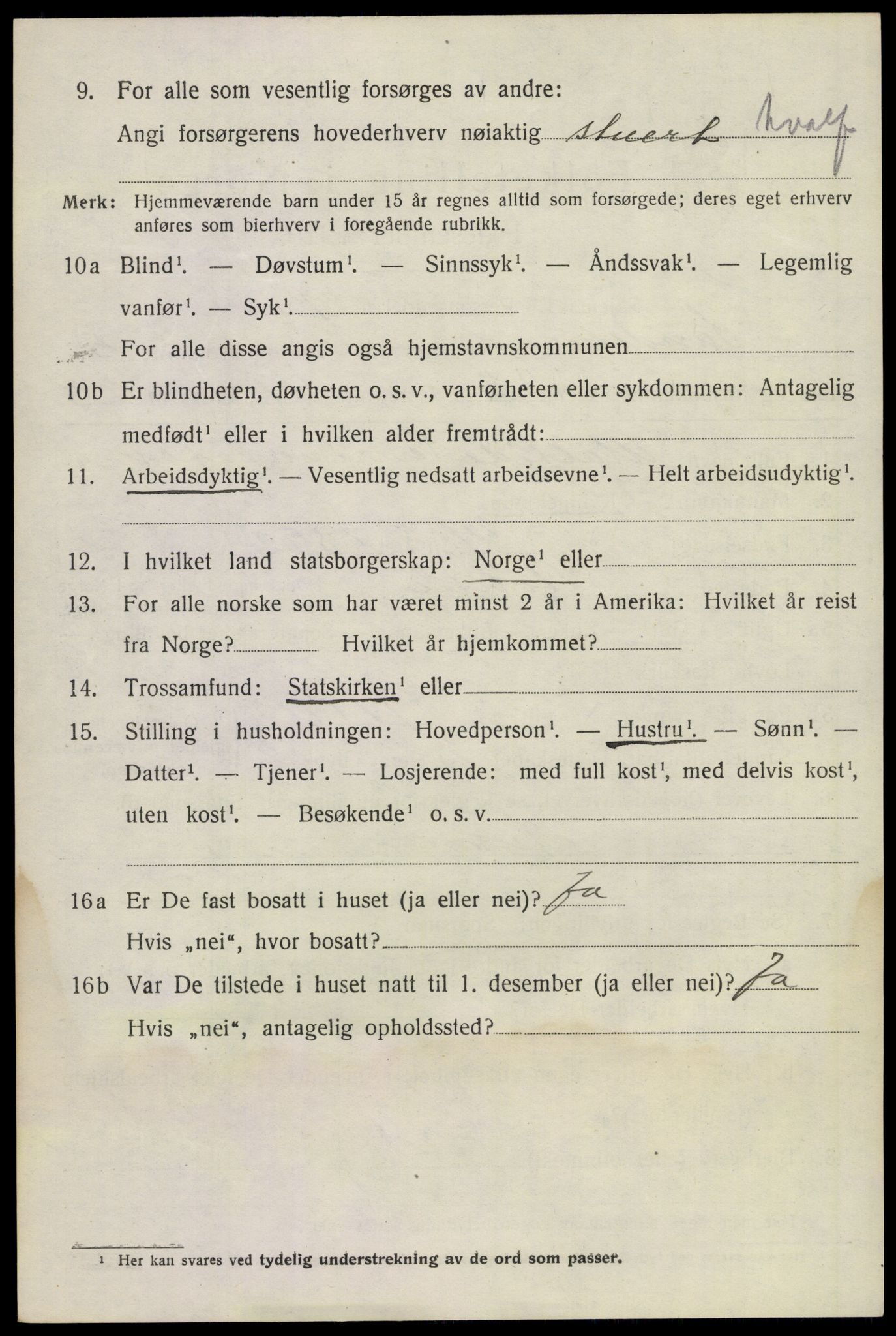 SAKO, 1920 census for Sandeherred, 1920, p. 8661