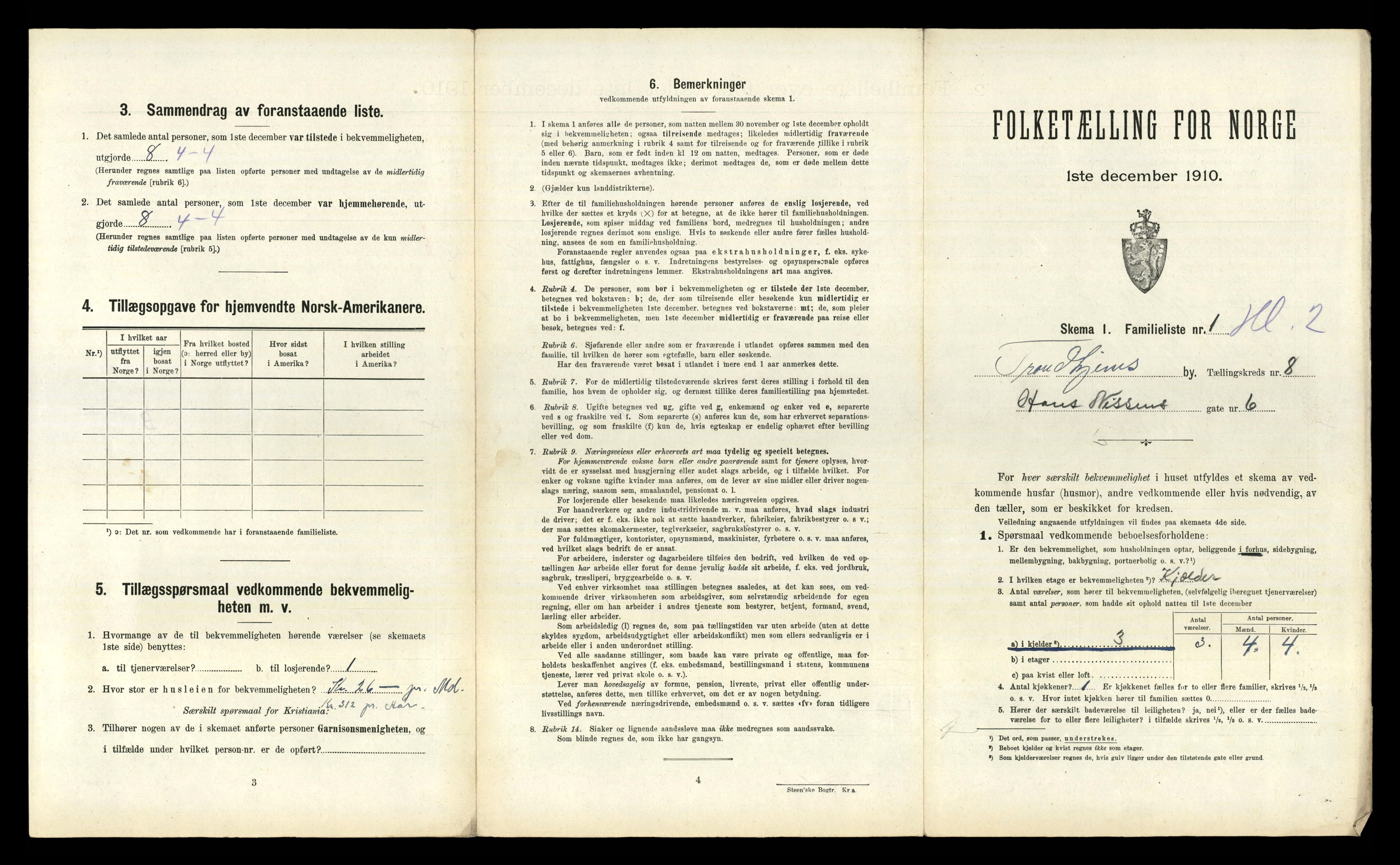 RA, 1910 census for Trondheim, 1910, p. 2685