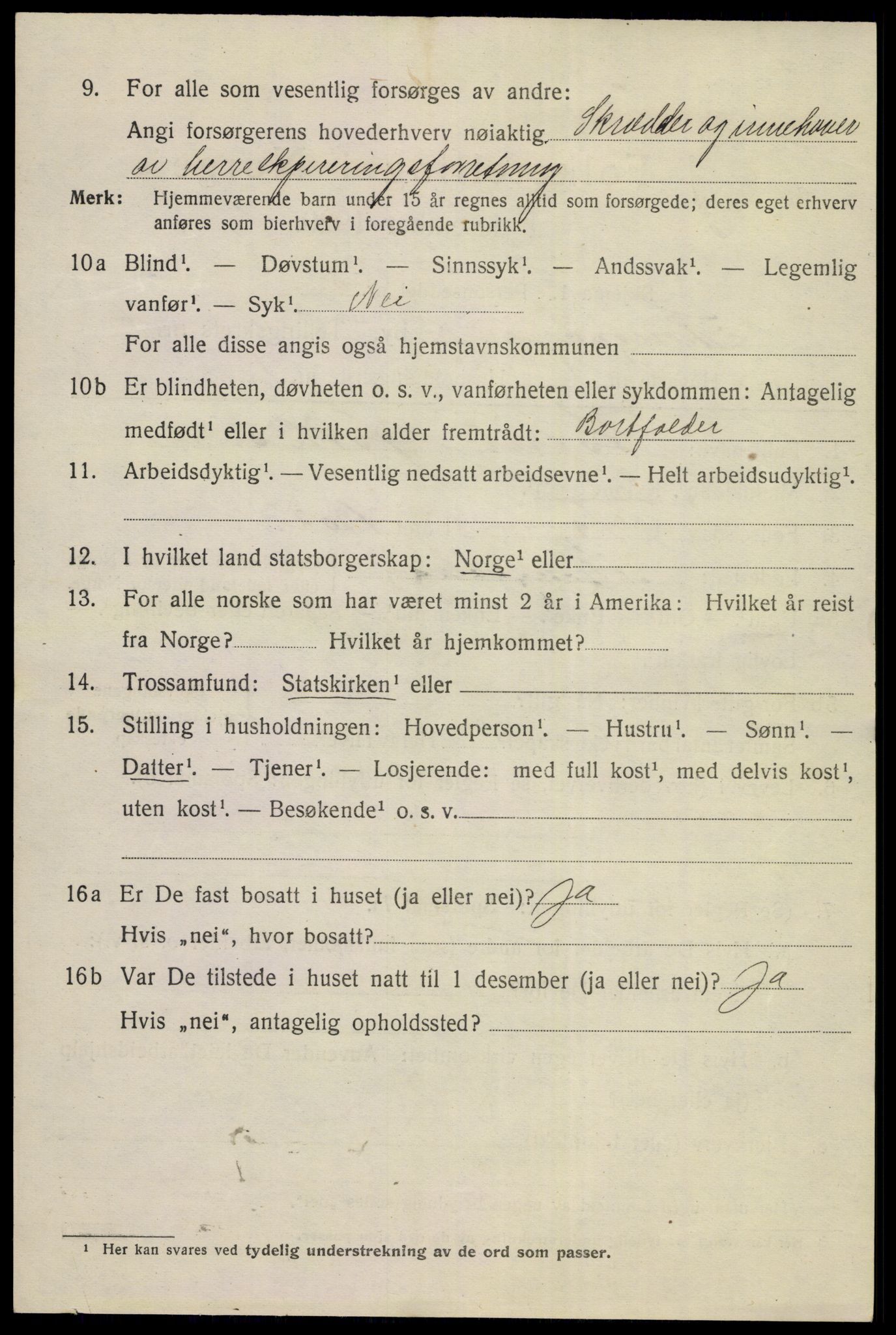 SAKO, 1920 census for Kongsberg, 1920, p. 10977