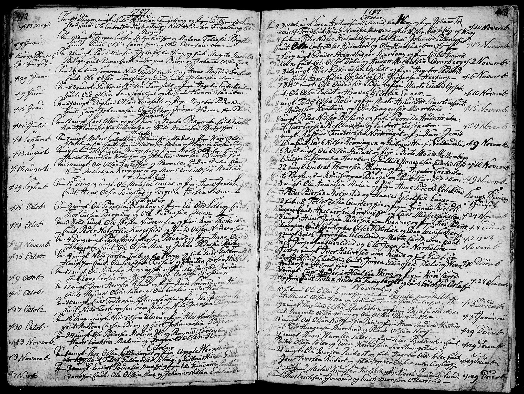 Ringsaker prestekontor, SAH/PREST-014/K/Ka/L0003: Parish register (official) no. 3, 1775-1798, p. 412-413