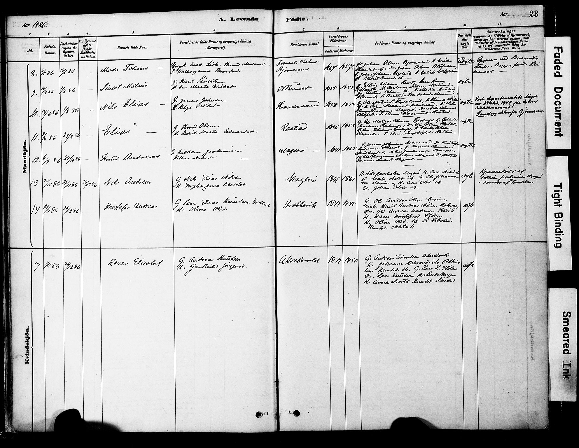 Ministerialprotokoller, klokkerbøker og fødselsregistre - Møre og Romsdal, SAT/A-1454/563/L0736: Parish register (official) no. 563A01, 1878-1903, p. 23