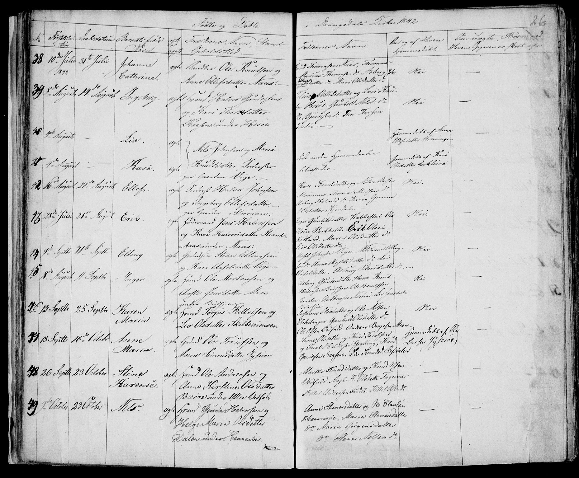 Drangedal kirkebøker, AV/SAKO-A-258/F/Fa/L0007a: Parish register (official) no. 7a, 1837-1856, p. 26