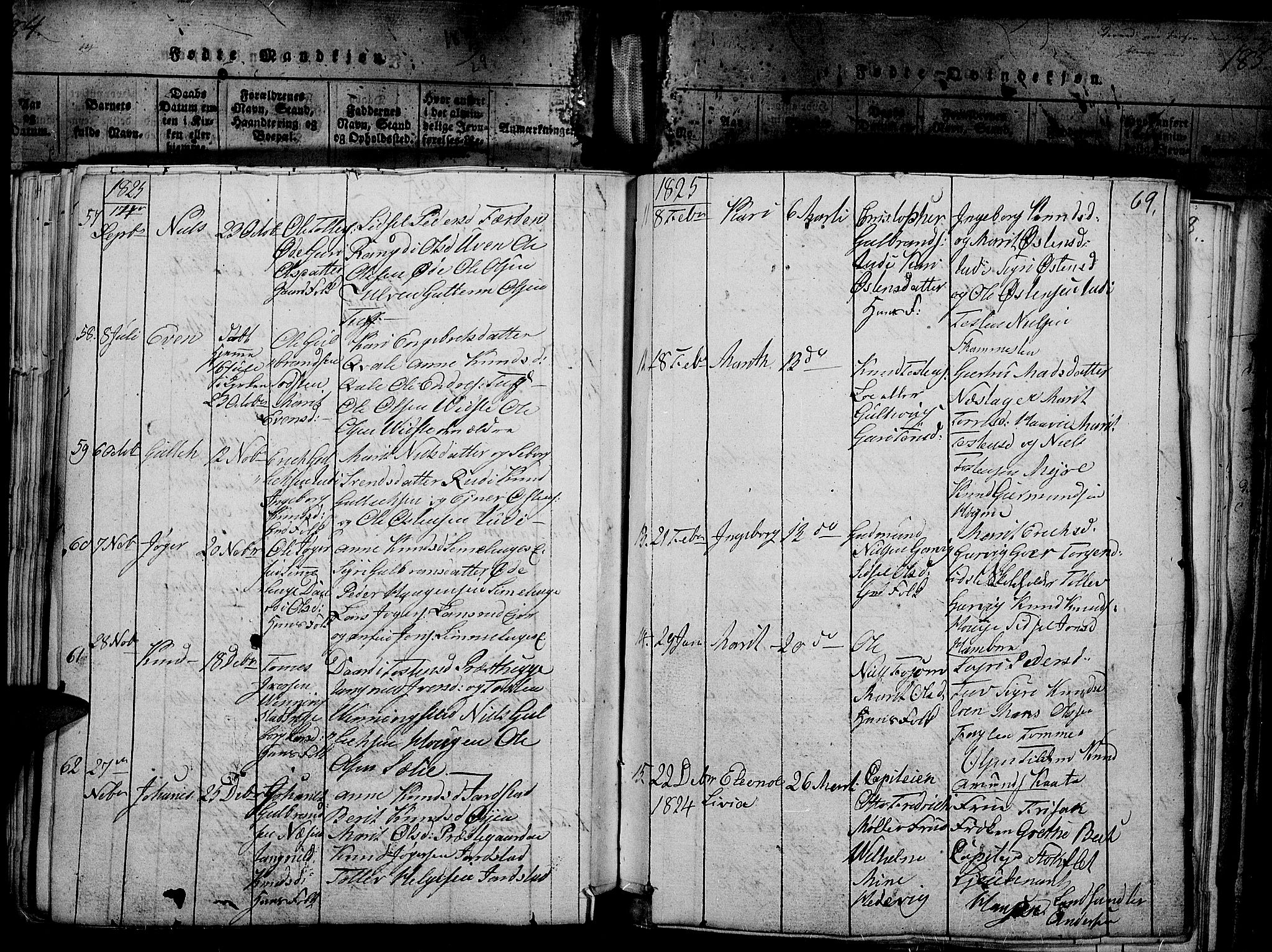 Slidre prestekontor, SAH/PREST-134/H/Ha/Haa/L0002: Parish register (official) no. 2, 1814-1830, p. 186s