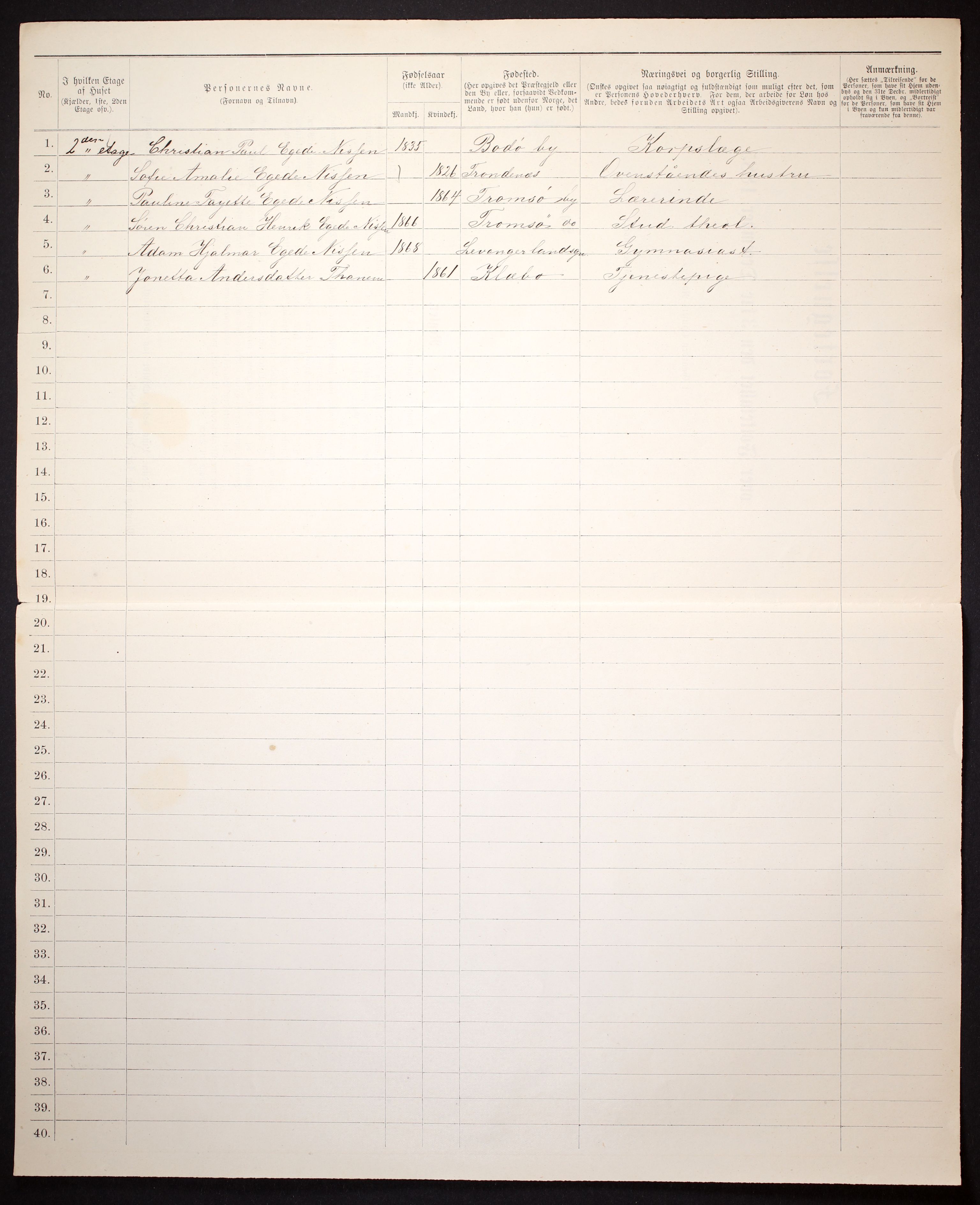 SAT, 1885 census for 1601 Trondheim, 1885, p. 1092