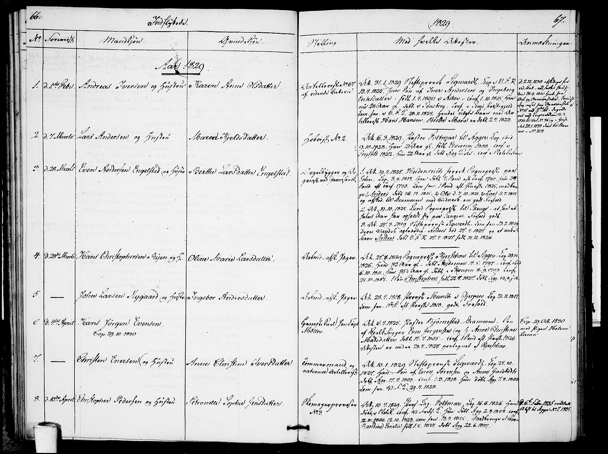 Garnisonsmenigheten Kirkebøker, AV/SAO-A-10846/F/Fa/L0005: Parish register (official) no. 5, 1824-1830, p. 66-67