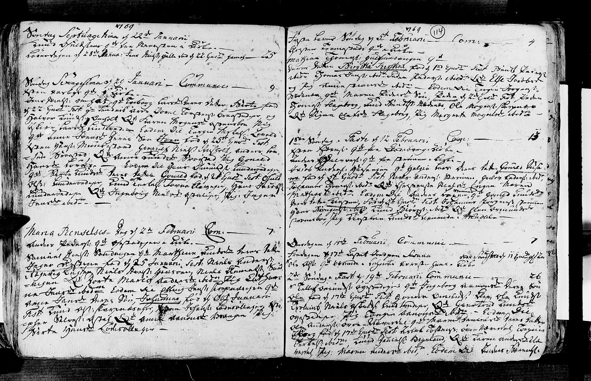 Øyestad sokneprestkontor, AV/SAK-1111-0049/F/Fa/L0006: Parish register (official) no. A 6, 1758-1776, p. 114