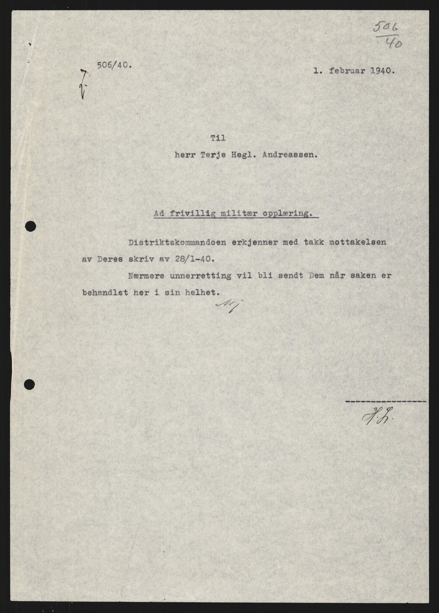 Forsvaret, Forsvarets krigshistoriske avdeling, AV/RA-RAFA-2017/Y/Yb/L0130: II-C-11-600  -  6. Divisjon / 6. Distriktskommando, 1940, p. 723