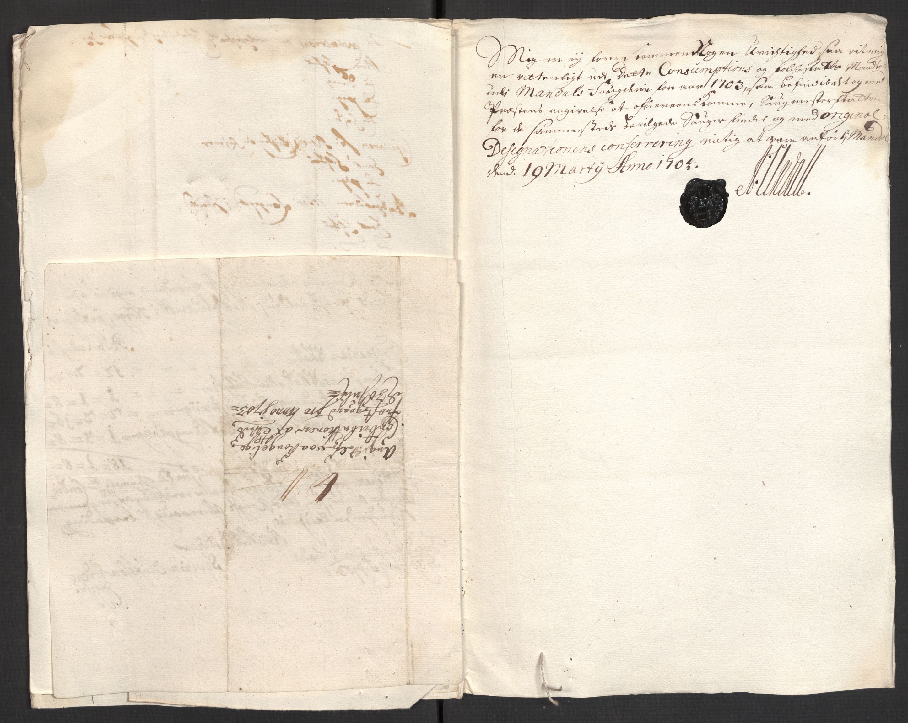 Rentekammeret inntil 1814, Reviderte regnskaper, Fogderegnskap, RA/EA-4092/R43/L2550: Fogderegnskap Lista og Mandal, 1703-1704, p. 74