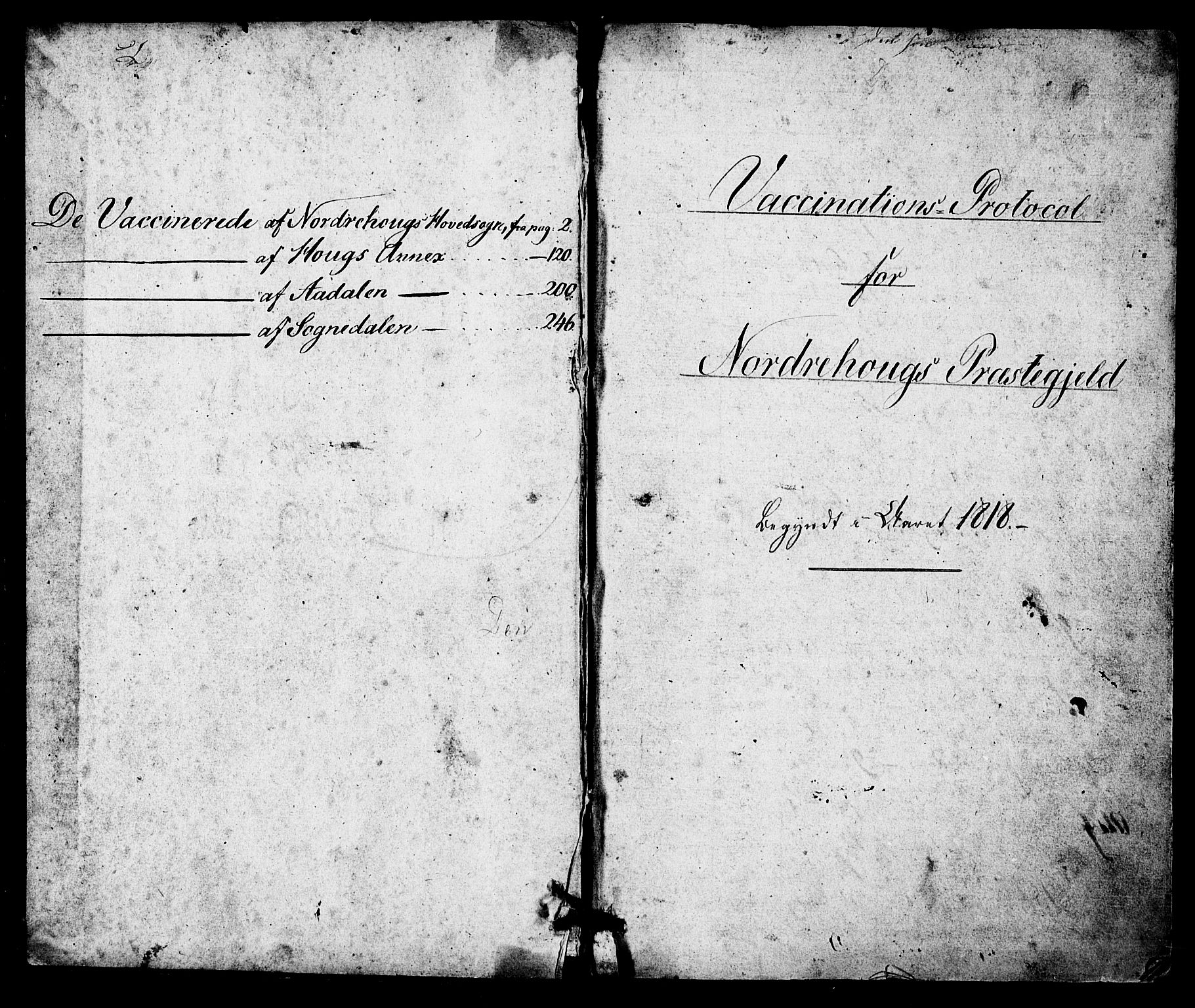 Norderhov kirkebøker, SAKO/A-237/F/Fa/L0014: Vaccination register no. 14, 1818-1853, p. 0-1