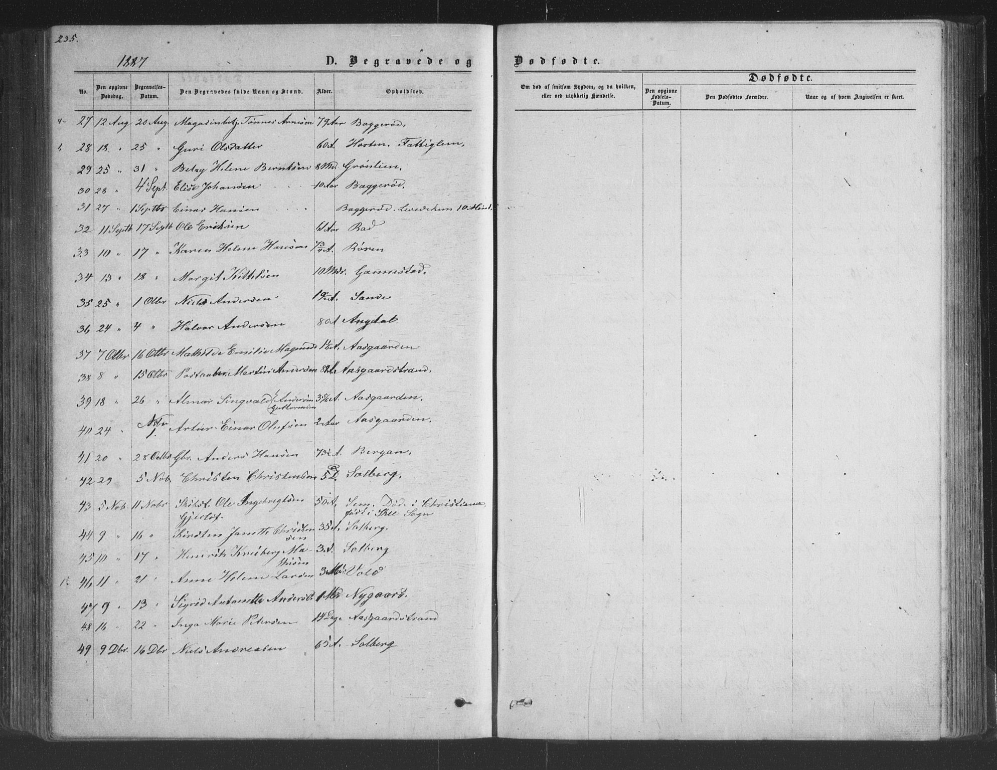 Borre kirkebøker, AV/SAKO-A-338/G/Ga/L0003: Parish register (copy) no. I 3, 1871-1892, p. 235