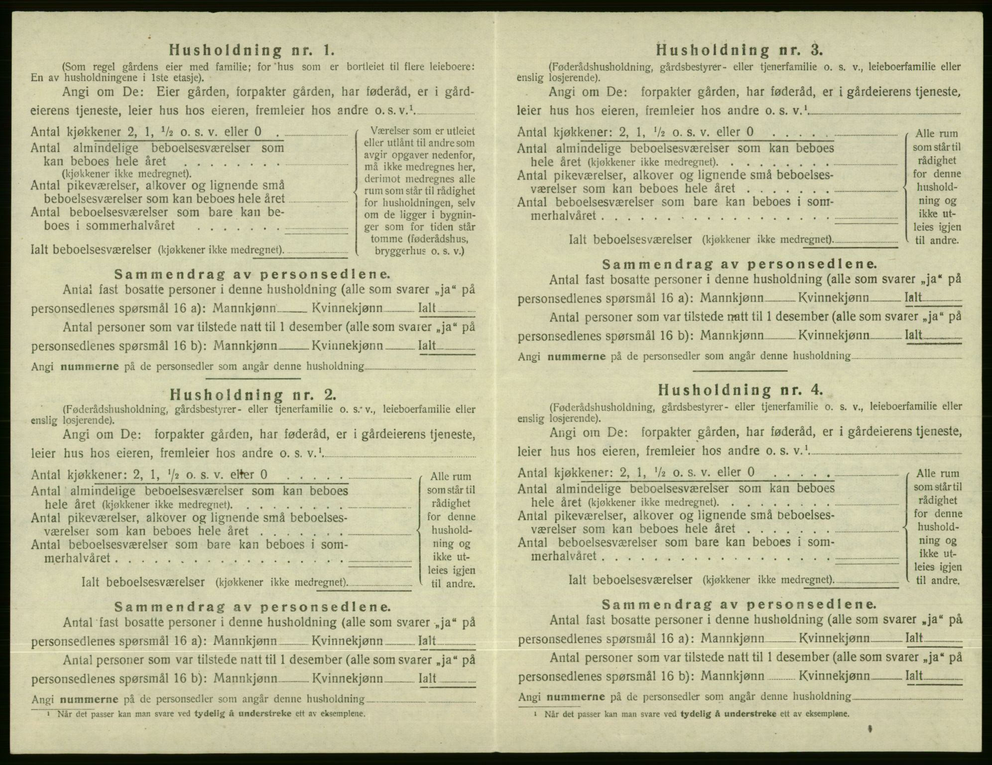 SAB, 1920 census for Voss, 1920, p. 2320