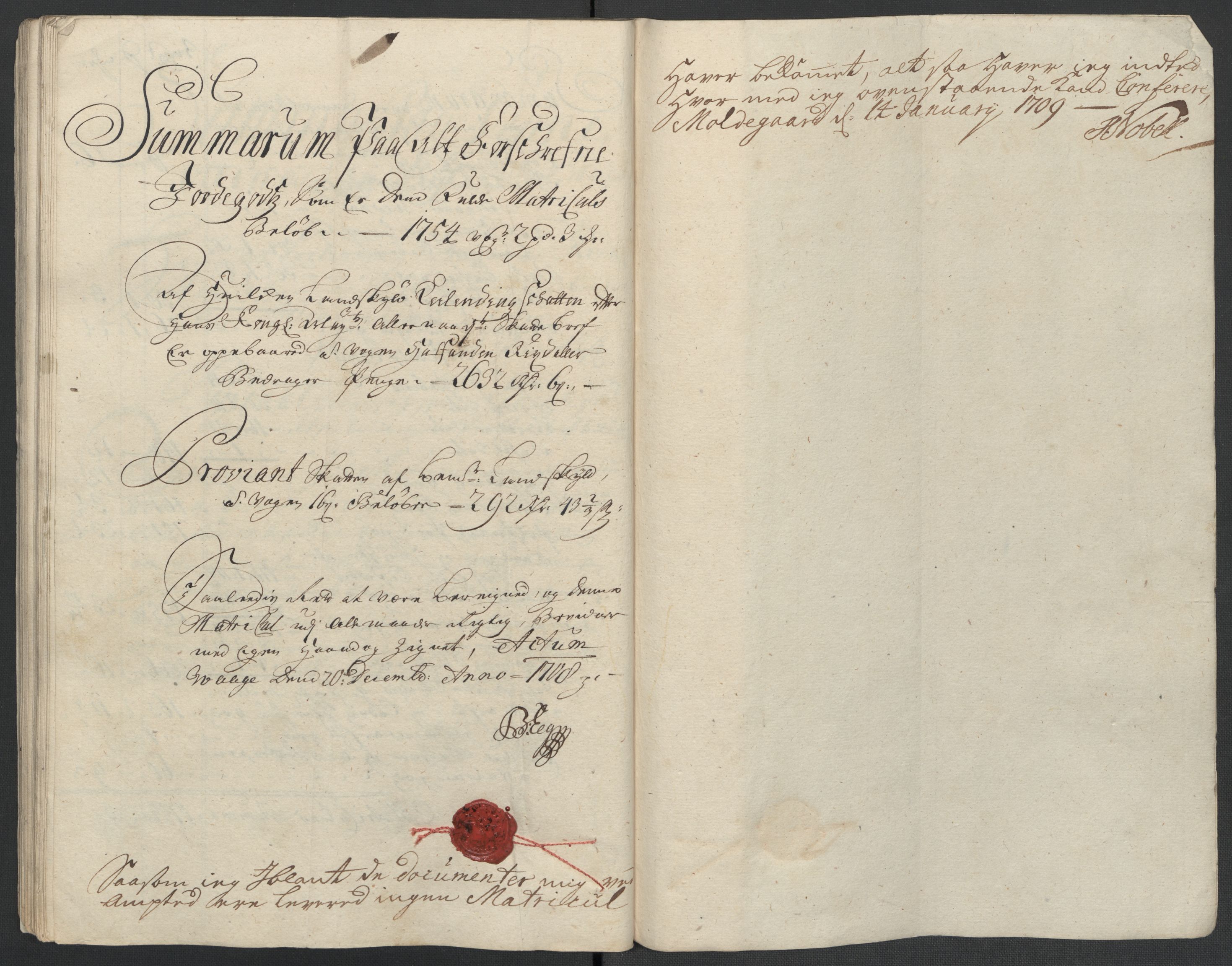 Rentekammeret inntil 1814, Reviderte regnskaper, Fogderegnskap, AV/RA-EA-4092/R55/L3658: Fogderegnskap Romsdal, 1707-1708, p. 243