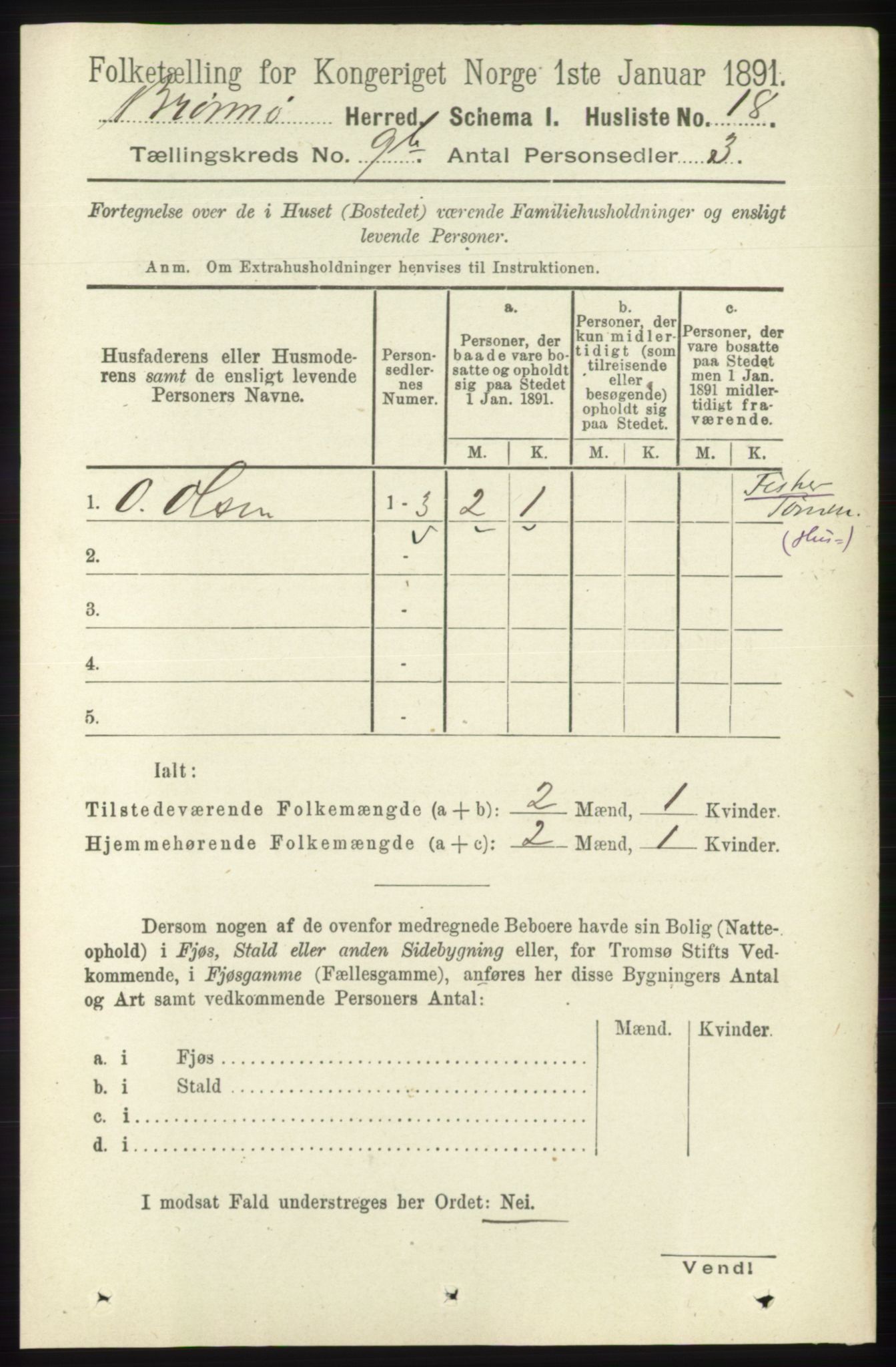 RA, 1891 census for 1814 Brønnøy, 1891, p. 5483