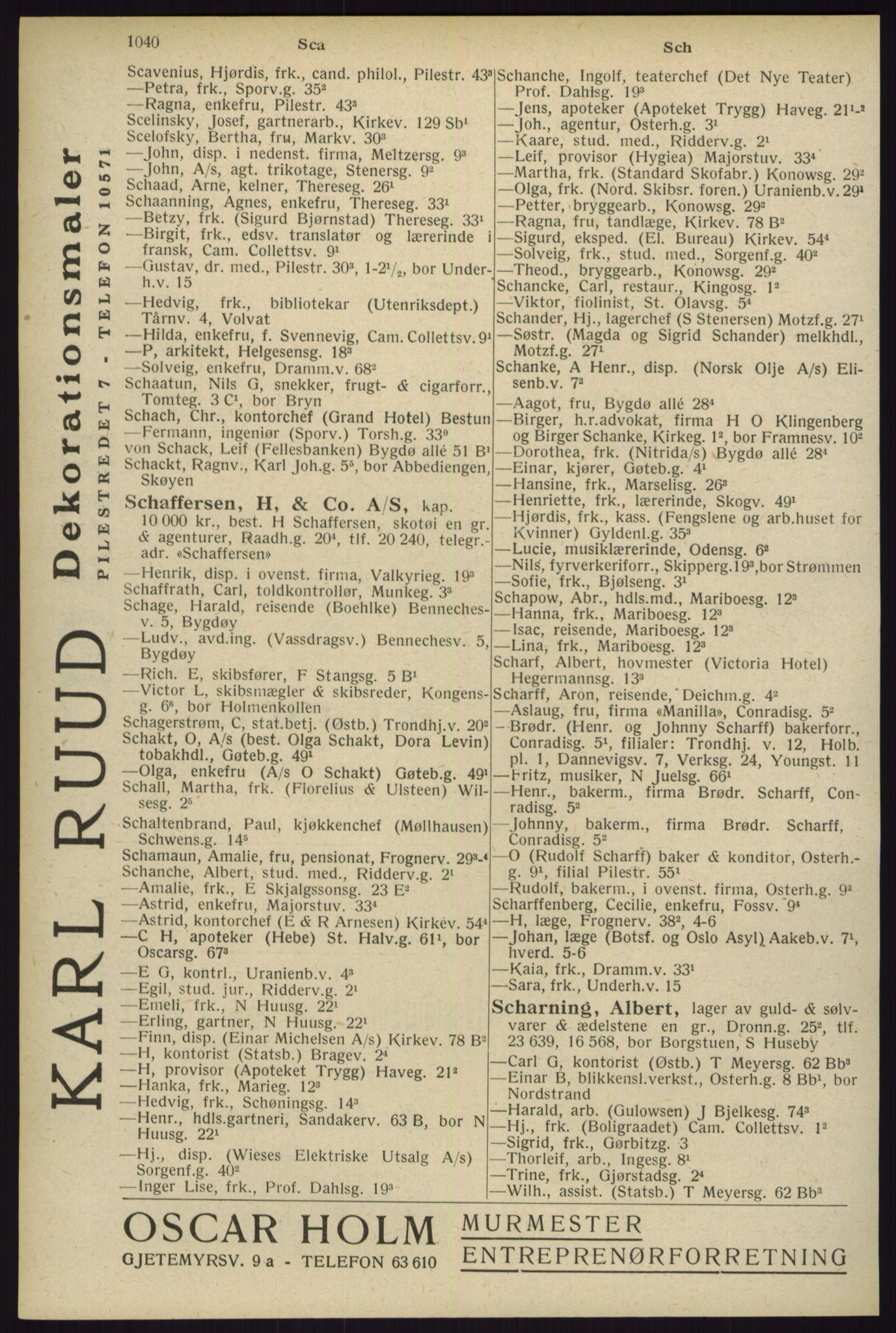 Kristiania/Oslo adressebok, PUBL/-, 1929, p. 1040