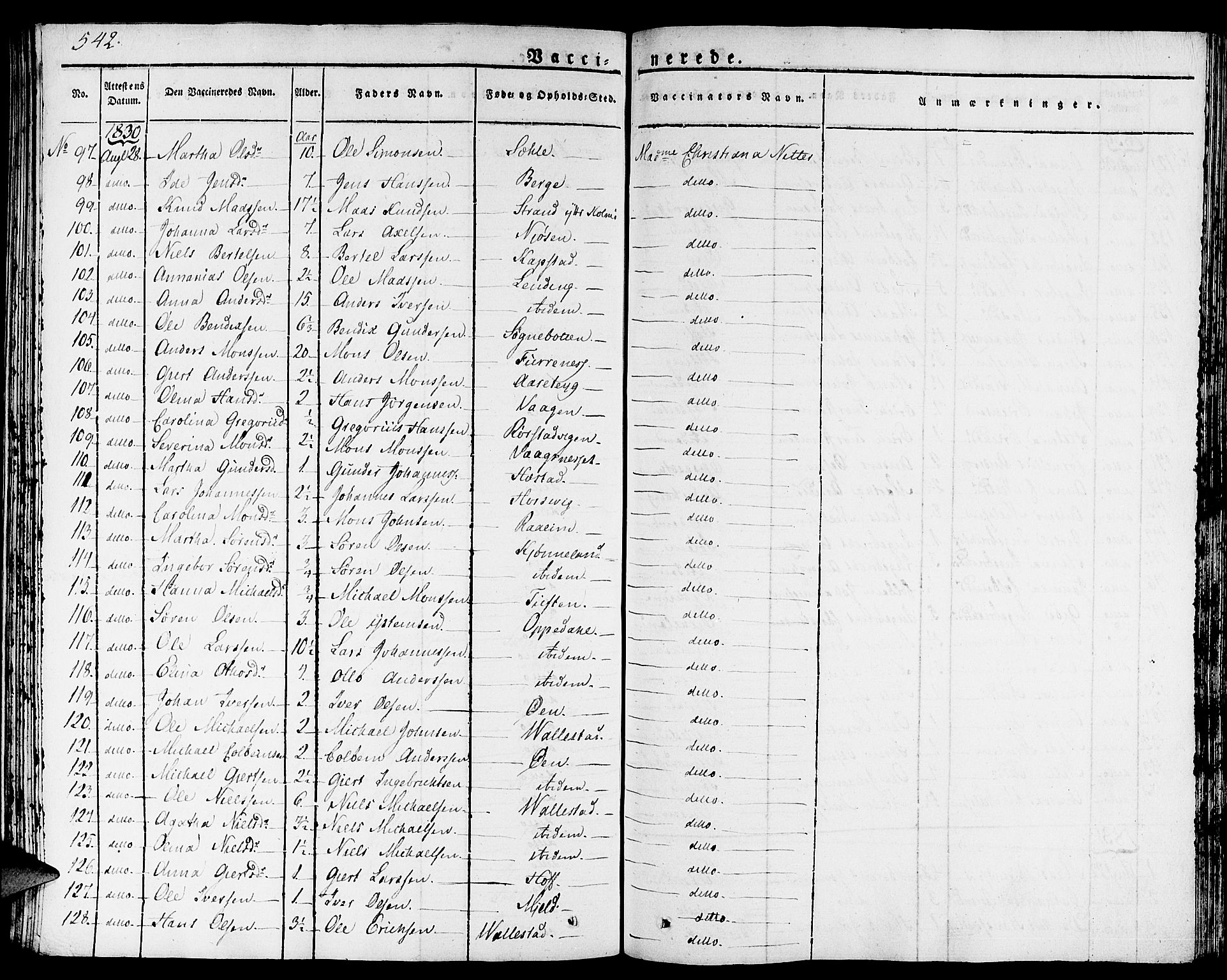 Gaular sokneprestembete, SAB/A-80001/H/Haa: Parish register (official) no. A 3, 1821-1840, p. 542