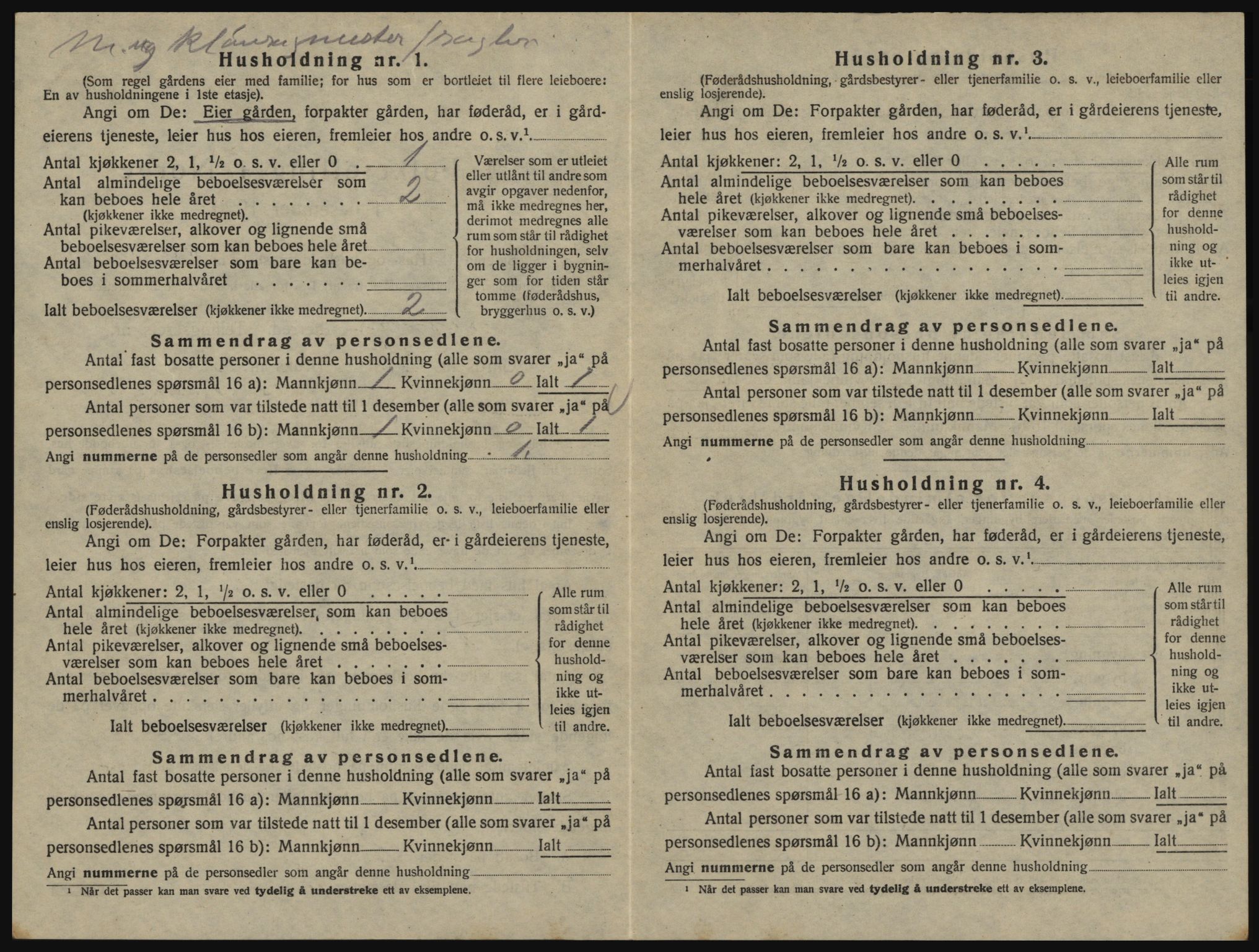 SAO, 1920 census for Glemmen, 1920, p. 2706