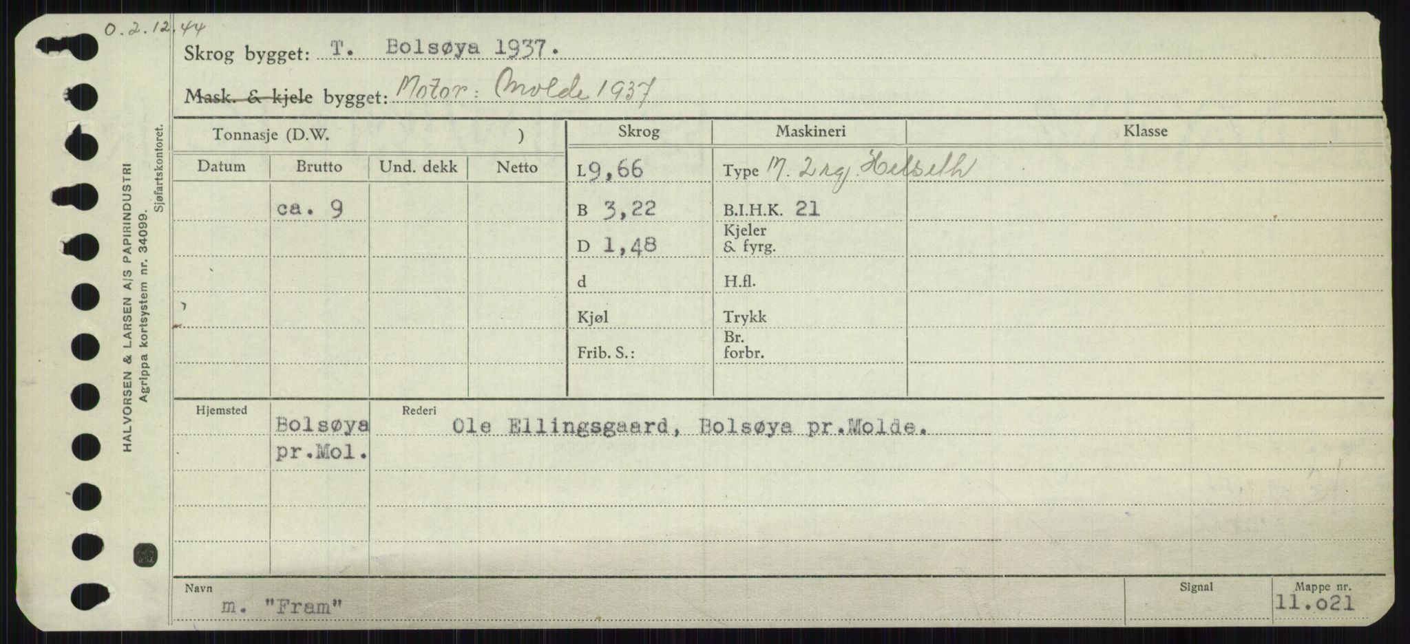 Sjøfartsdirektoratet med forløpere, Skipsmålingen, AV/RA-S-1627/H/Ha/L0002/0001: Fartøy, Eik-Hill / Fartøy, Eik-F, p. 717