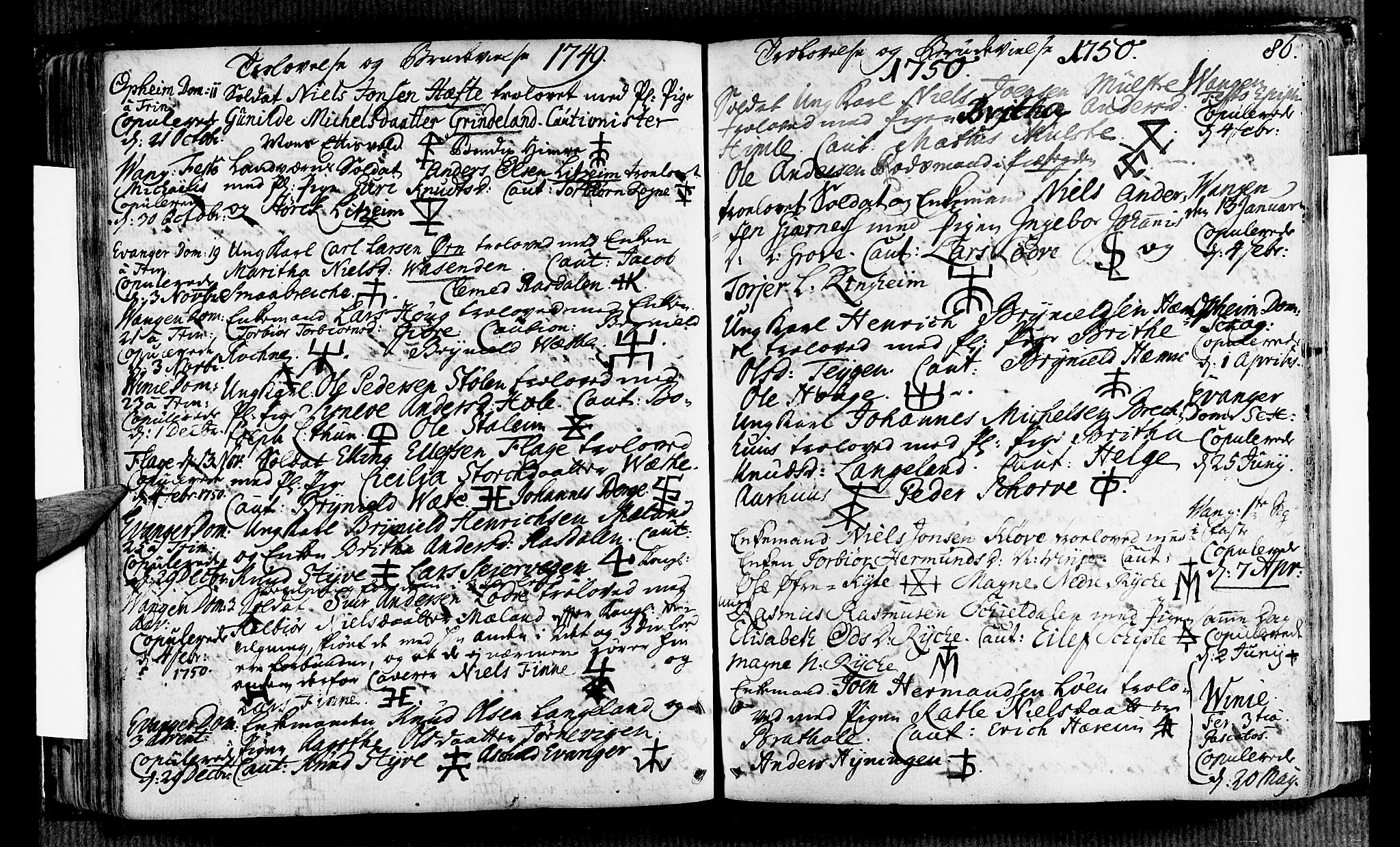 Voss sokneprestembete, AV/SAB-A-79001/H/Haa: Parish register (official) no. A 7, 1731-1773, p. 86