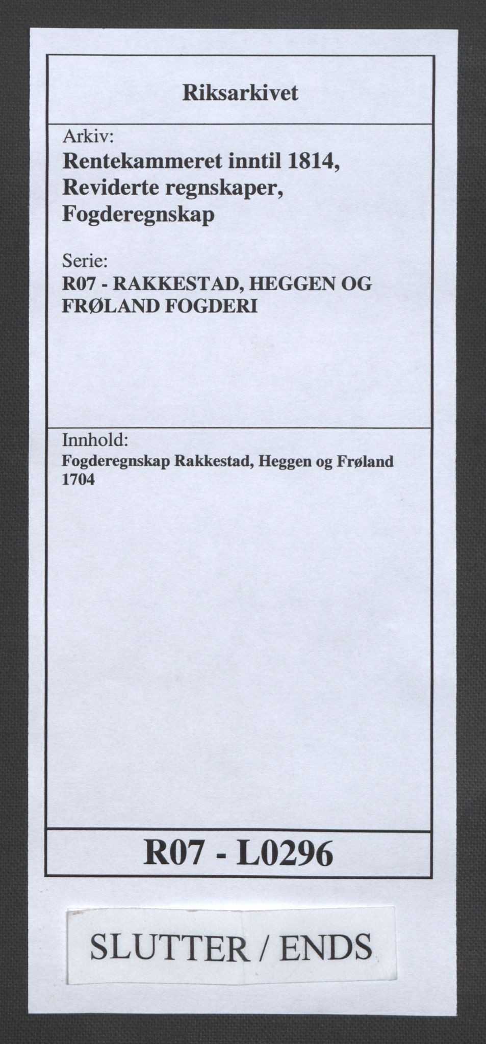 Rentekammeret inntil 1814, Reviderte regnskaper, Fogderegnskap, AV/RA-EA-4092/R07/L0296: Fogderegnskap Rakkestad, Heggen og Frøland, 1704, p. 370