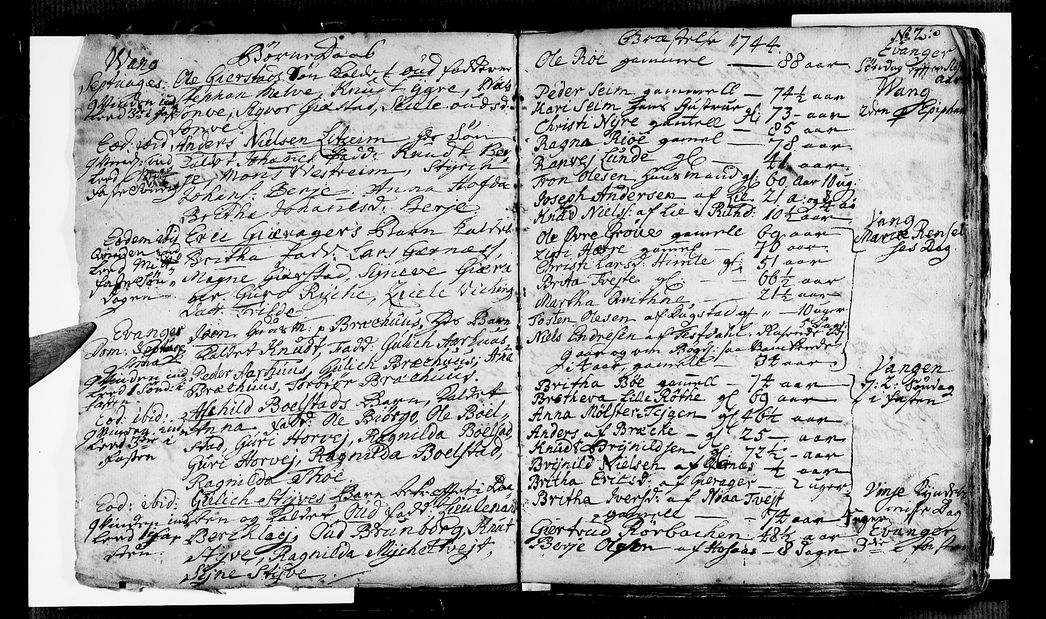 Voss sokneprestembete, AV/SAB-A-79001/H/Haa: Parish register (official) no. A 6, 1744-1752, p. 2