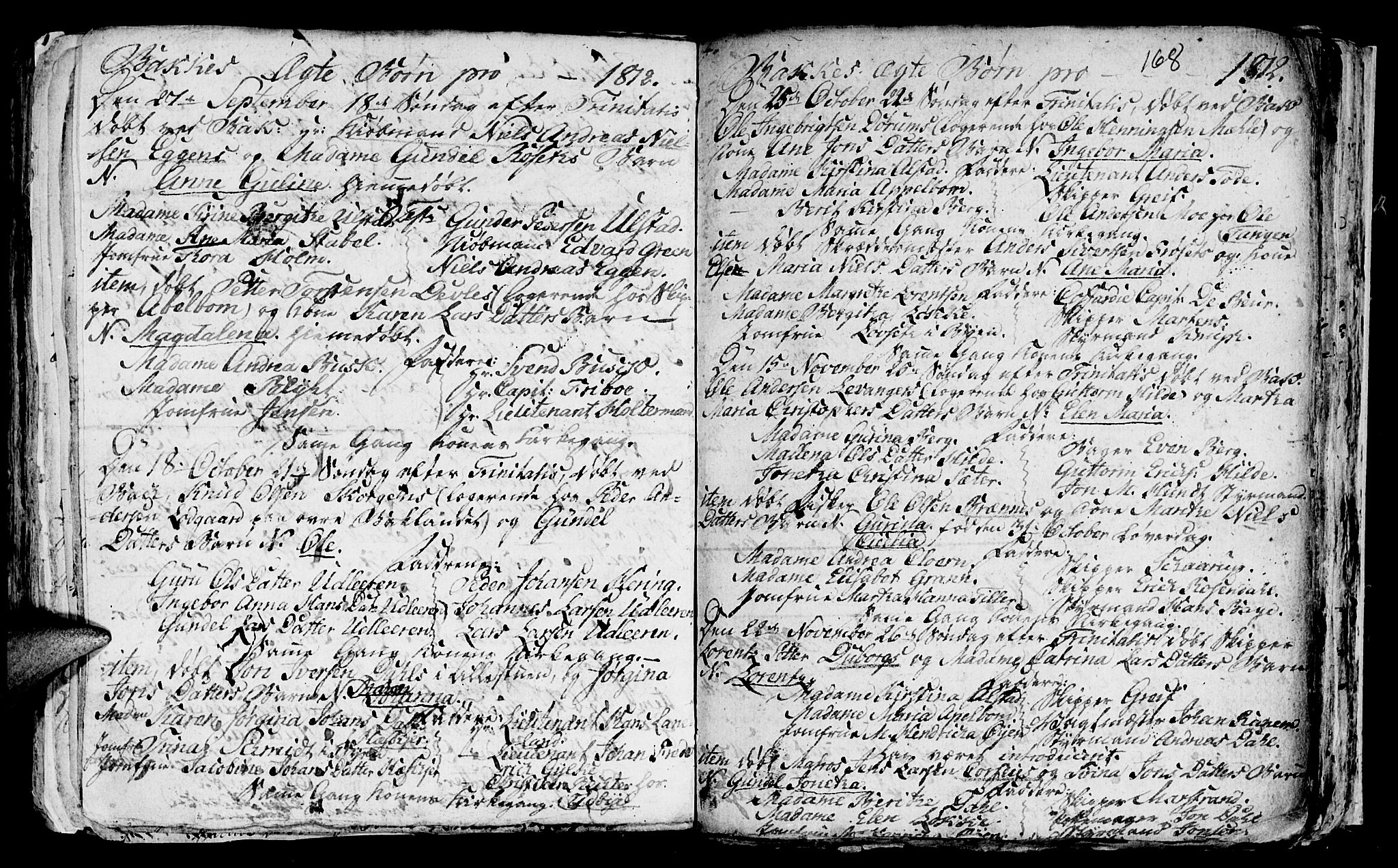 Ministerialprotokoller, klokkerbøker og fødselsregistre - Sør-Trøndelag, SAT/A-1456/604/L0218: Parish register (copy) no. 604C01, 1754-1819, p. 168