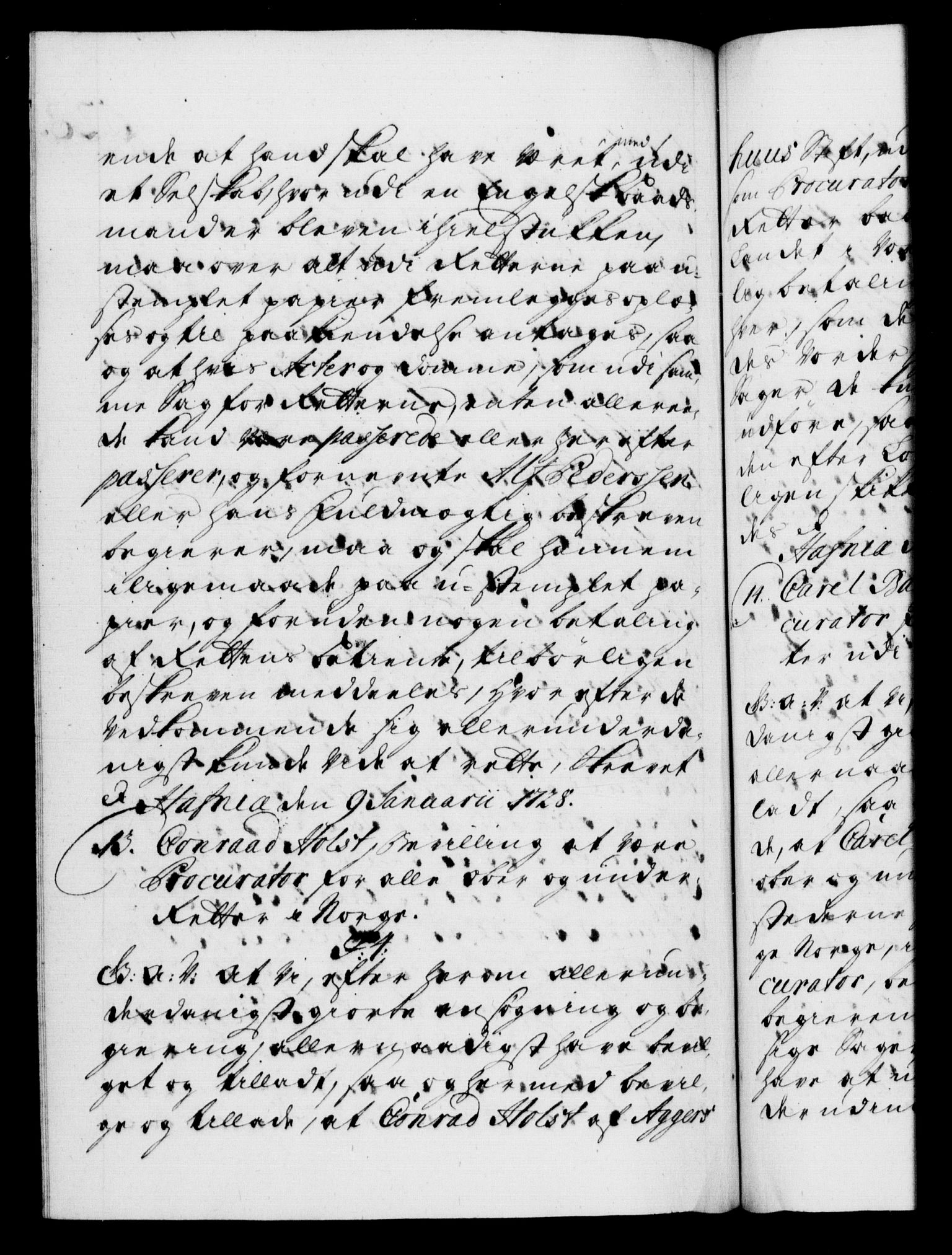 Danske Kanselli 1572-1799, AV/RA-EA-3023/F/Fc/Fca/Fcaa/L0025: Norske registre, 1726-1728, p. 528b