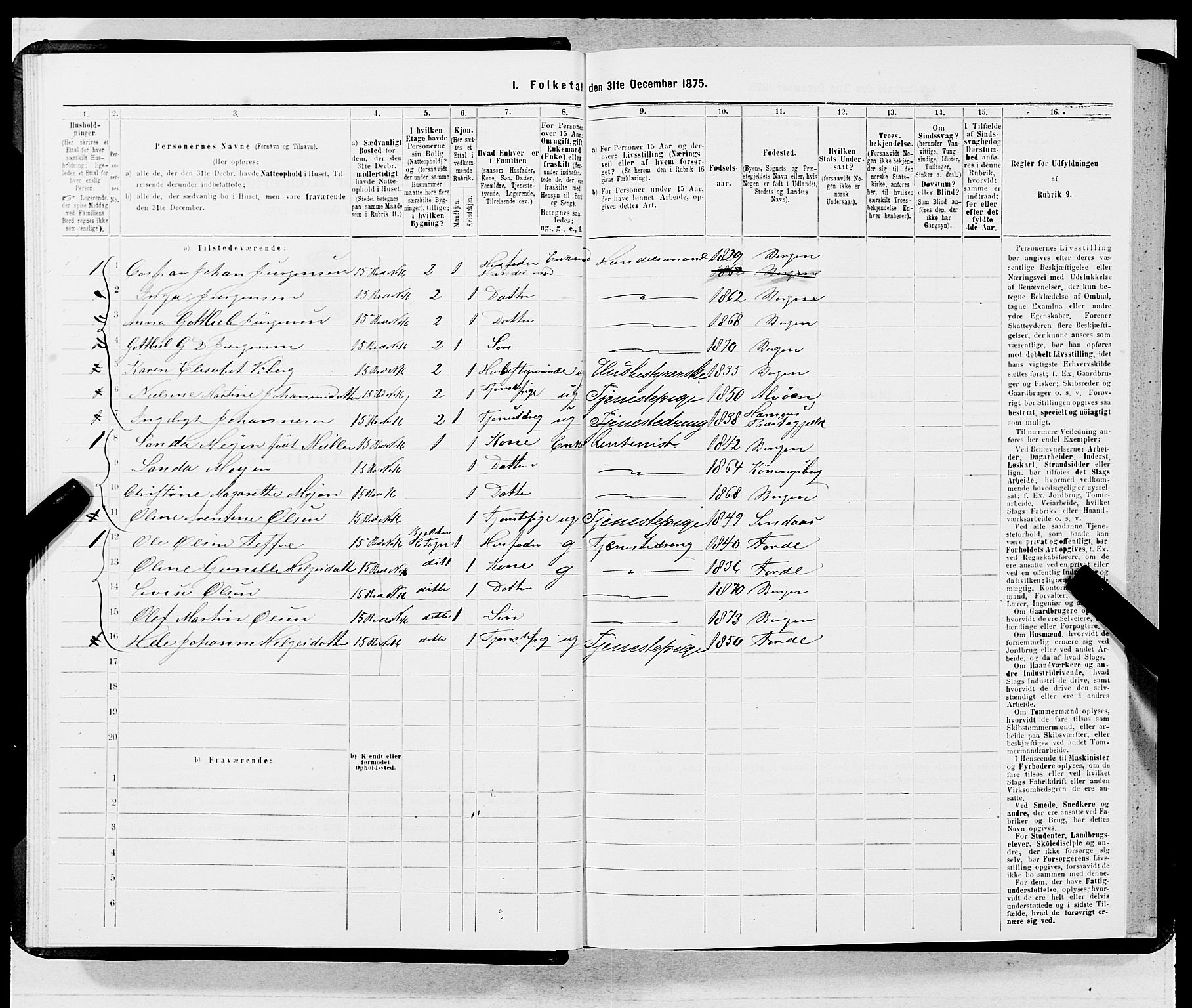 SAB, 1875 census for 1301 Bergen, 1875, p. 3333