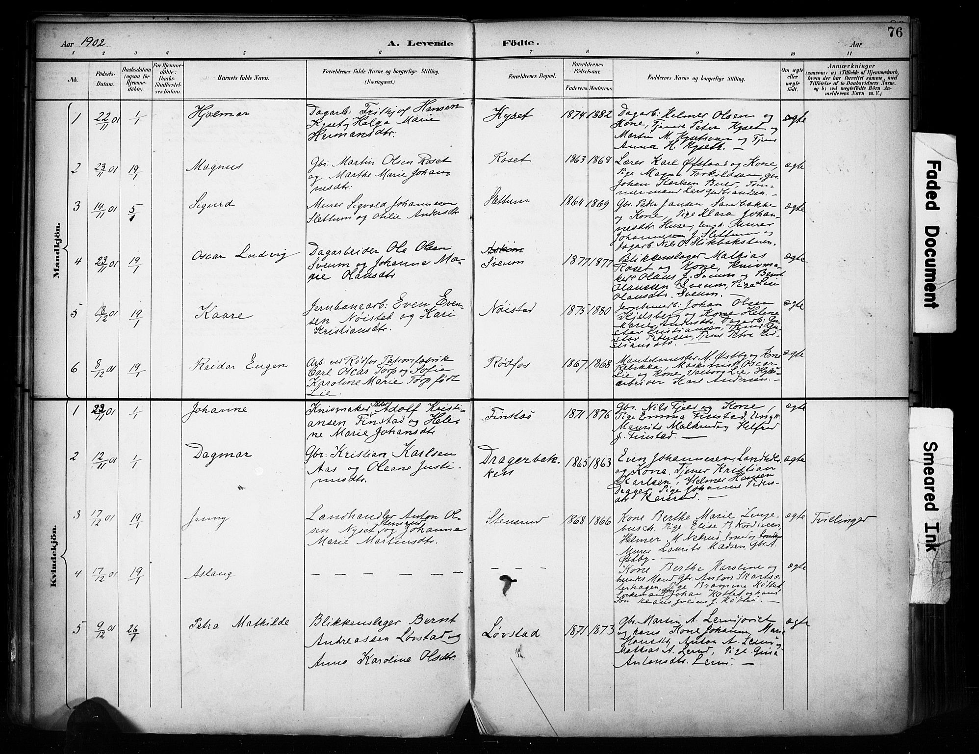 Vestre Toten prestekontor, AV/SAH-PREST-108/H/Ha/Haa/L0011: Parish register (official) no. 11, 1895-1906, p. 76