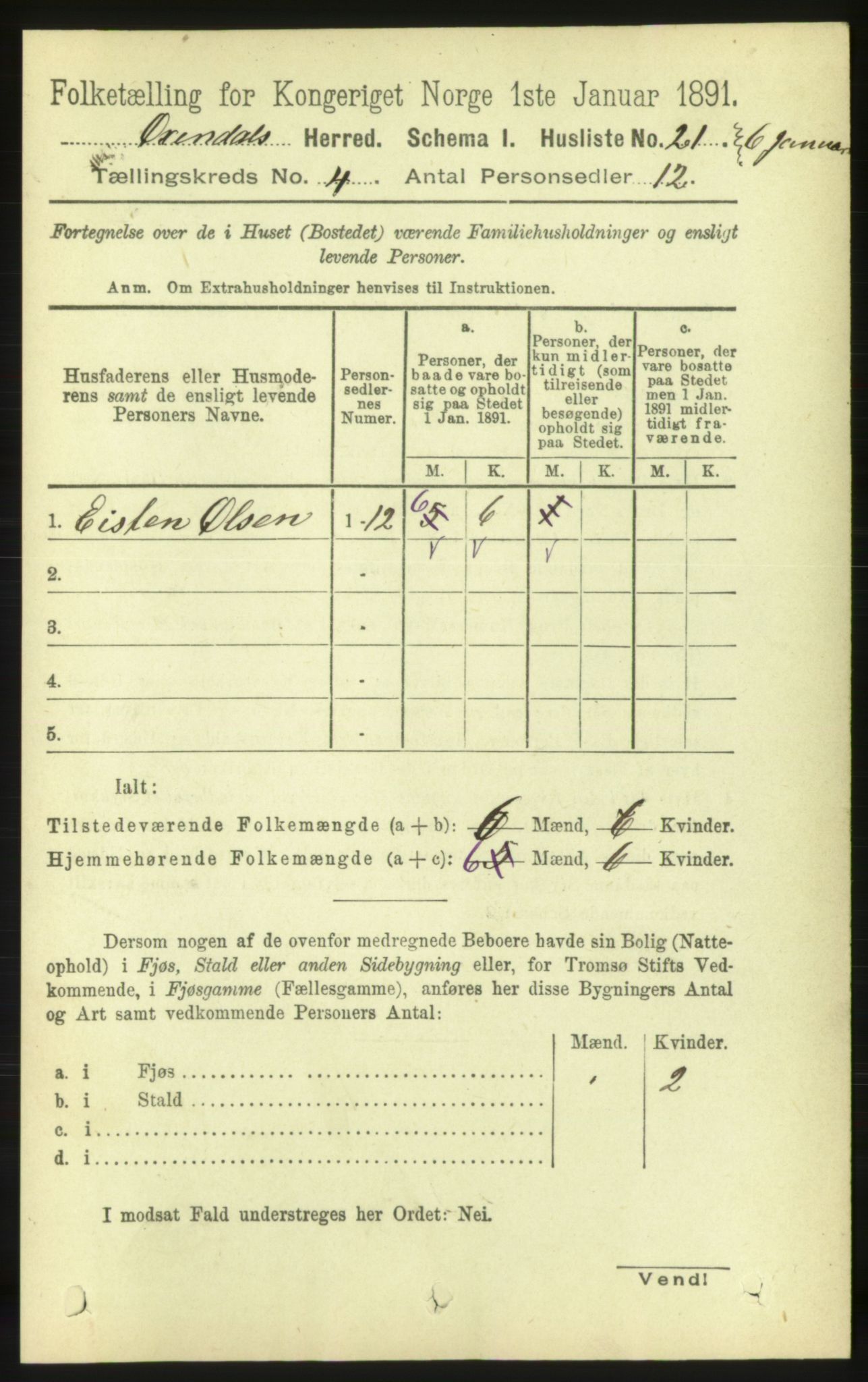 RA, 1891 census for 1561 Øksendal, 1891, p. 829