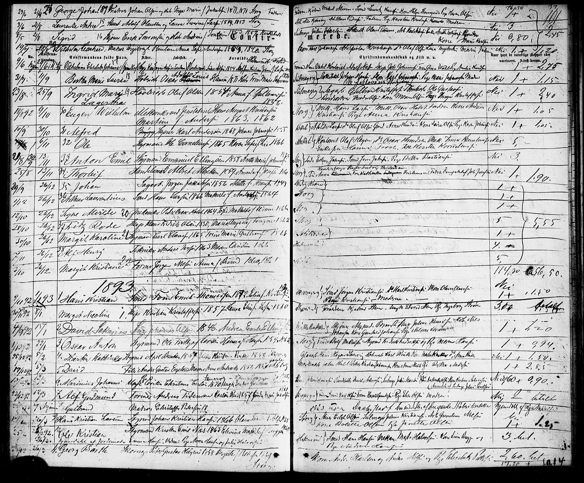 Strømsø kirkebøker, AV/SAKO-A-246/G/Ga/L0002: Parish register (copy) no. 2, 1877-1896, p. 101