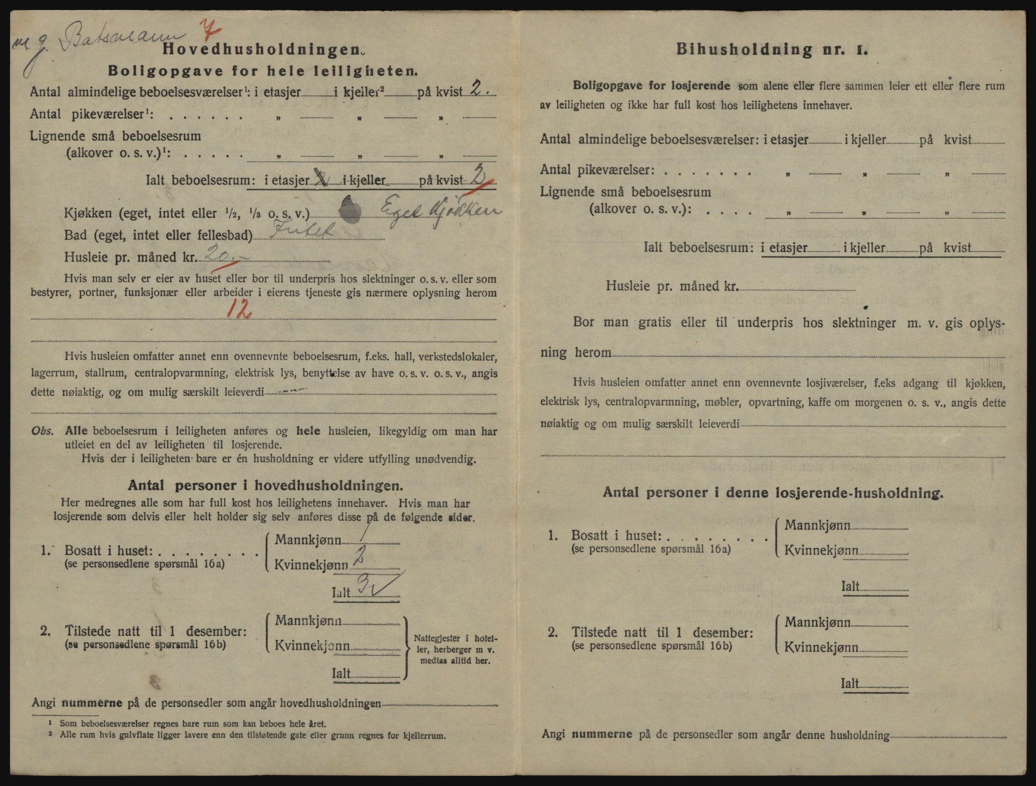 SAB, 1920 census for Florø, 1920, p. 395