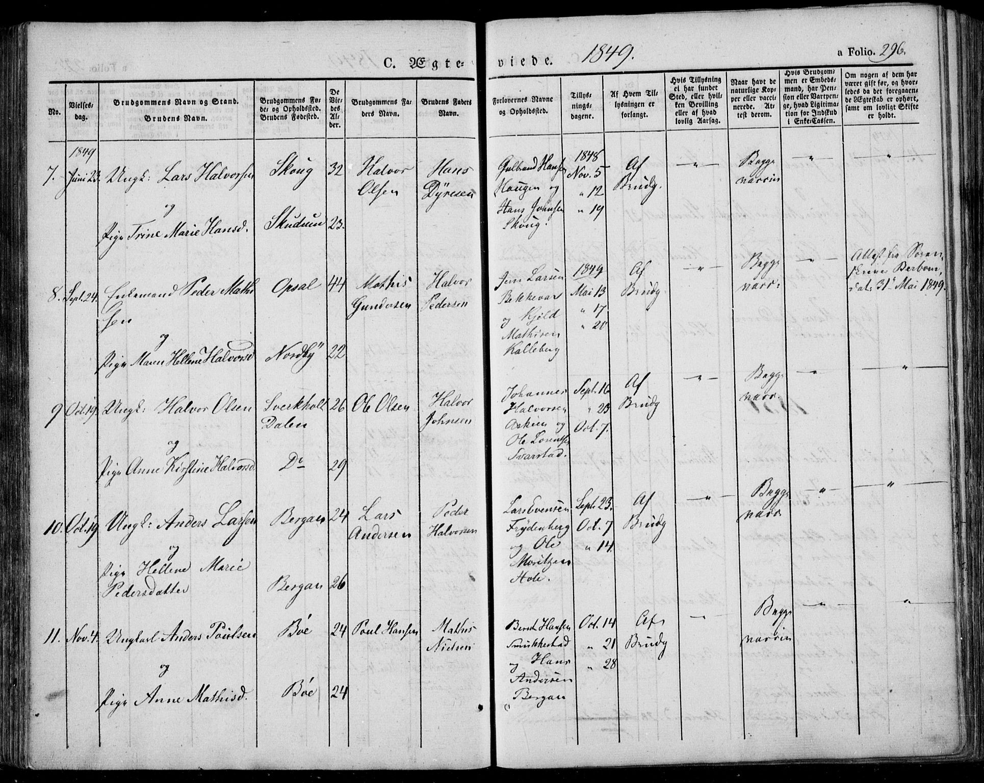 Lardal kirkebøker, AV/SAKO-A-350/F/Fa/L0006: Parish register (official) no. I 6, 1835-1860, p. 296