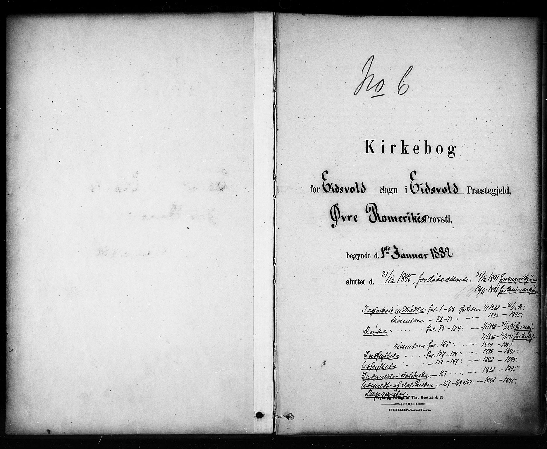Eidsvoll prestekontor Kirkebøker, AV/SAO-A-10888/F/Fa/L0003: Parish register (official) no. I 3, 1882-1895