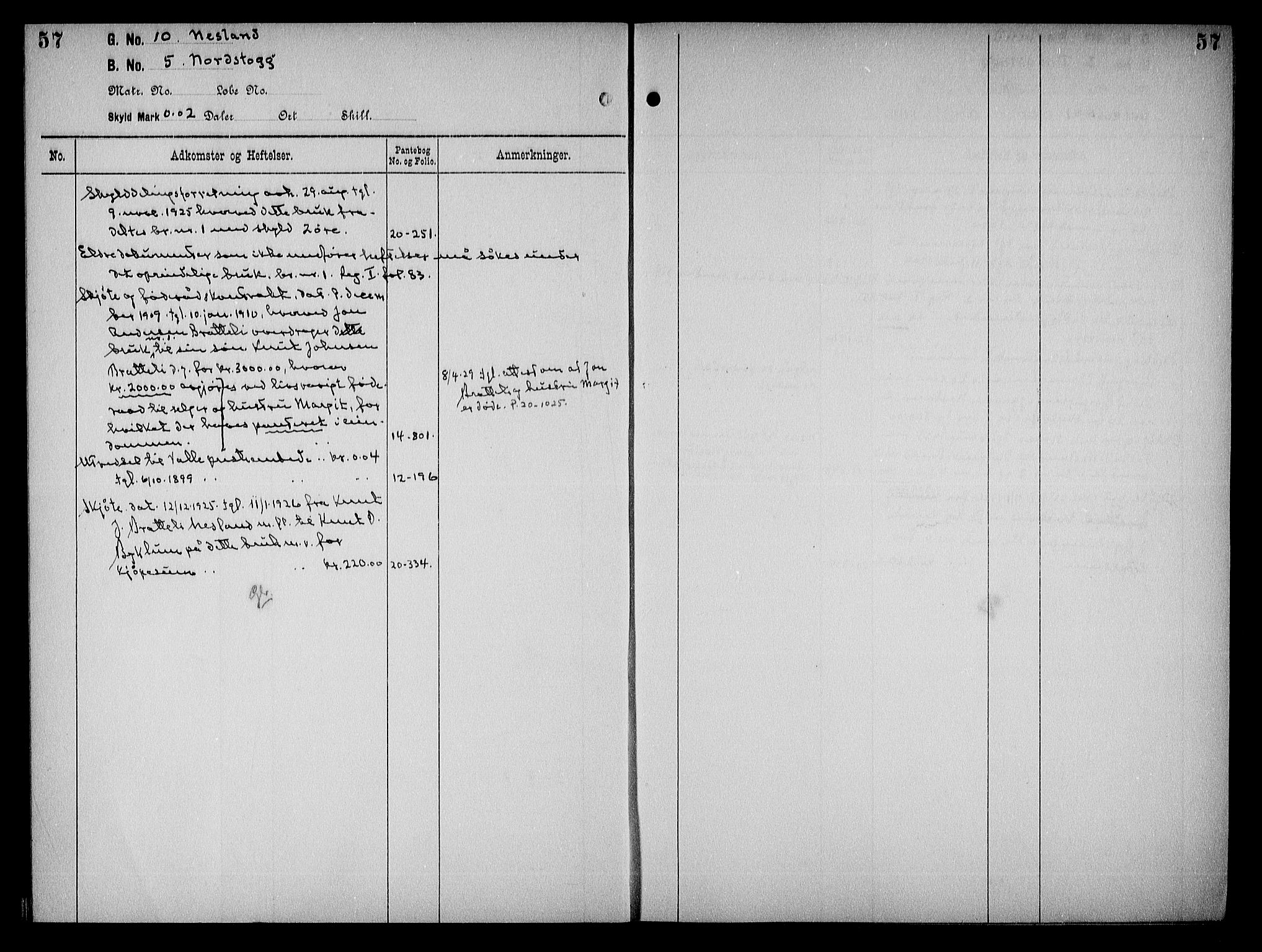 Setesdal sorenskriveri, AV/SAK-1221-0011/G/Ga/L0036: Mortgage register no. 35, 1920-1950, p. 57