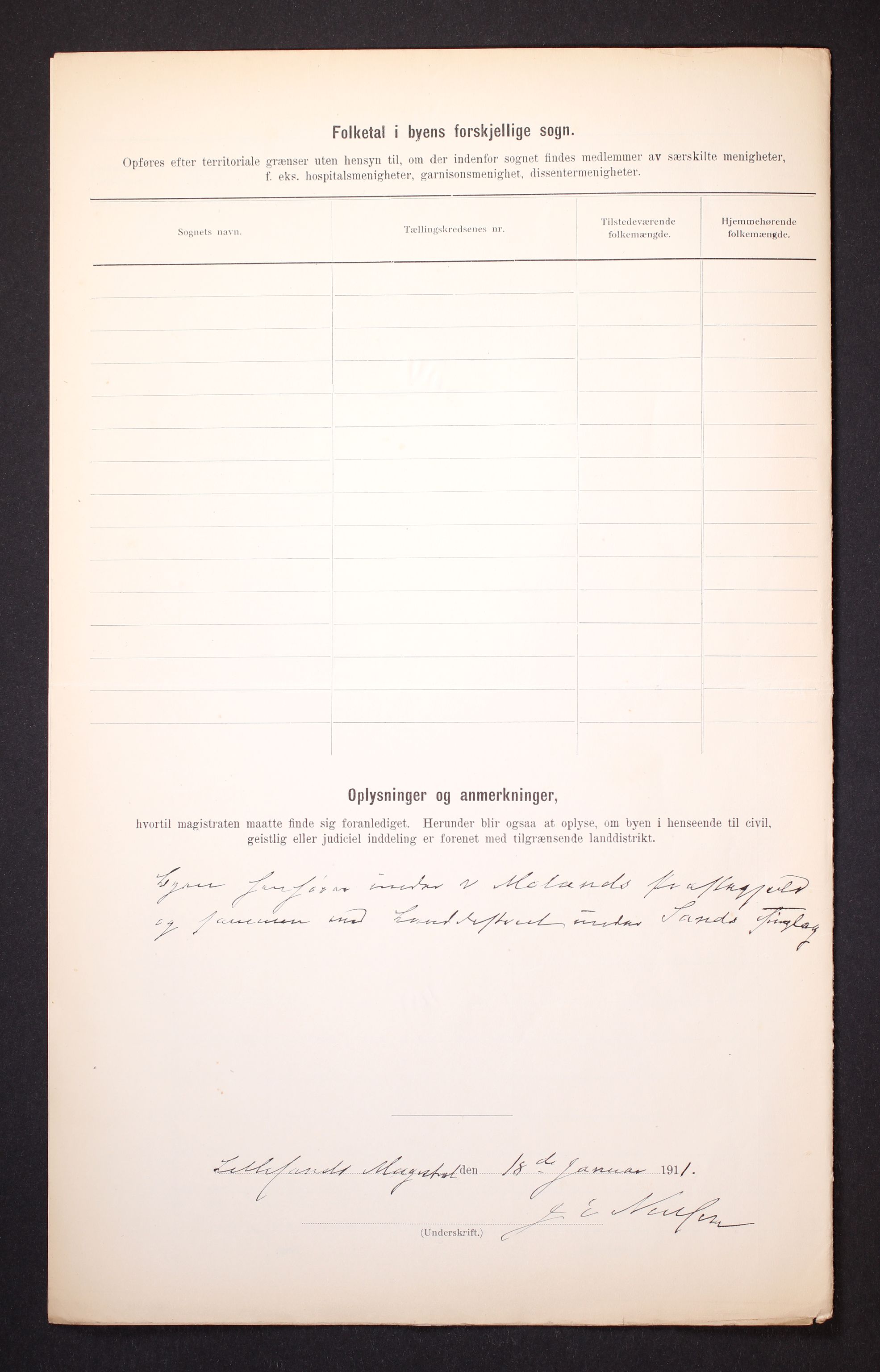 RA, 1910 census for Lillesand, 1910, p. 4