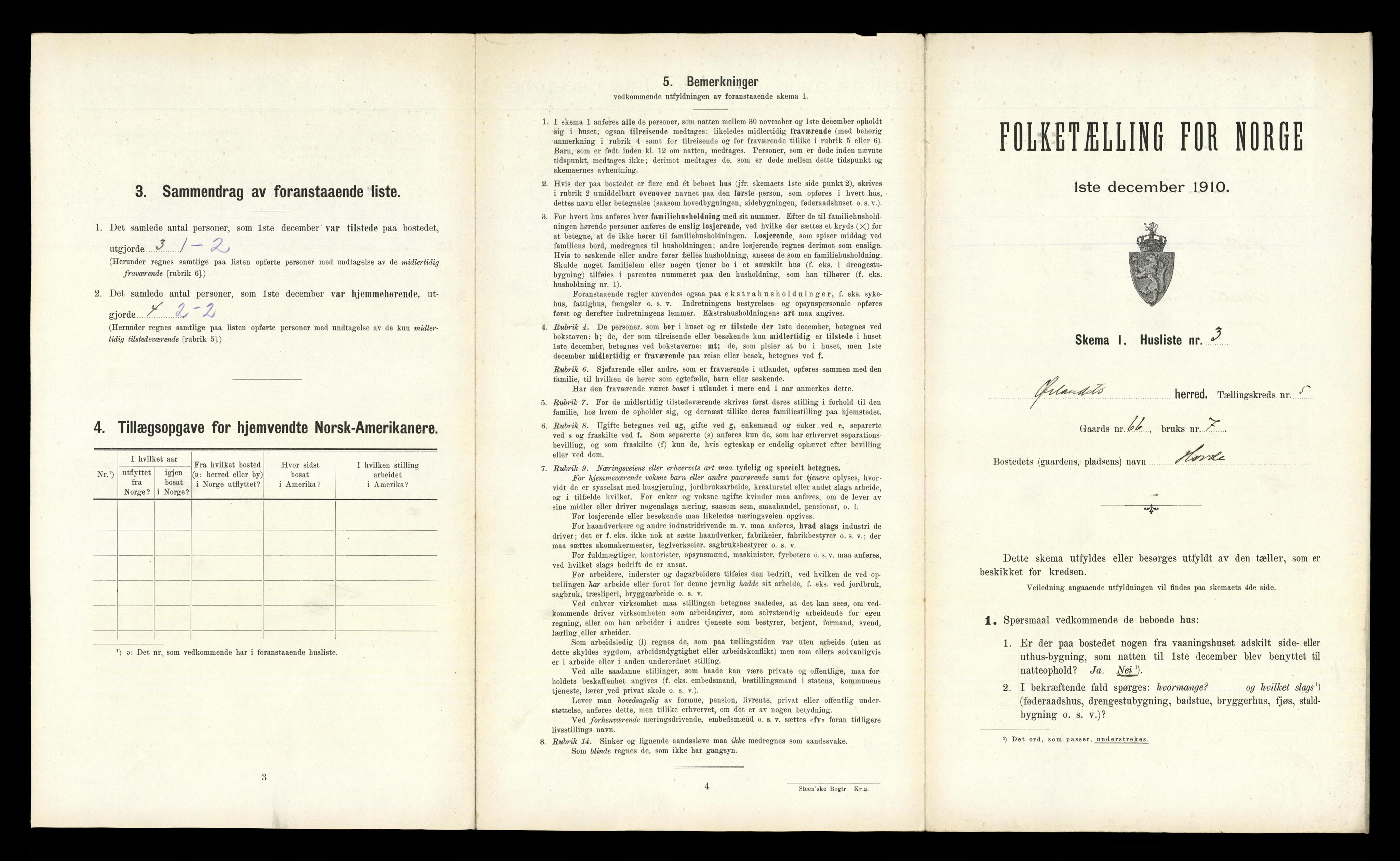 RA, 1910 census for Ørland, 1910, p. 385