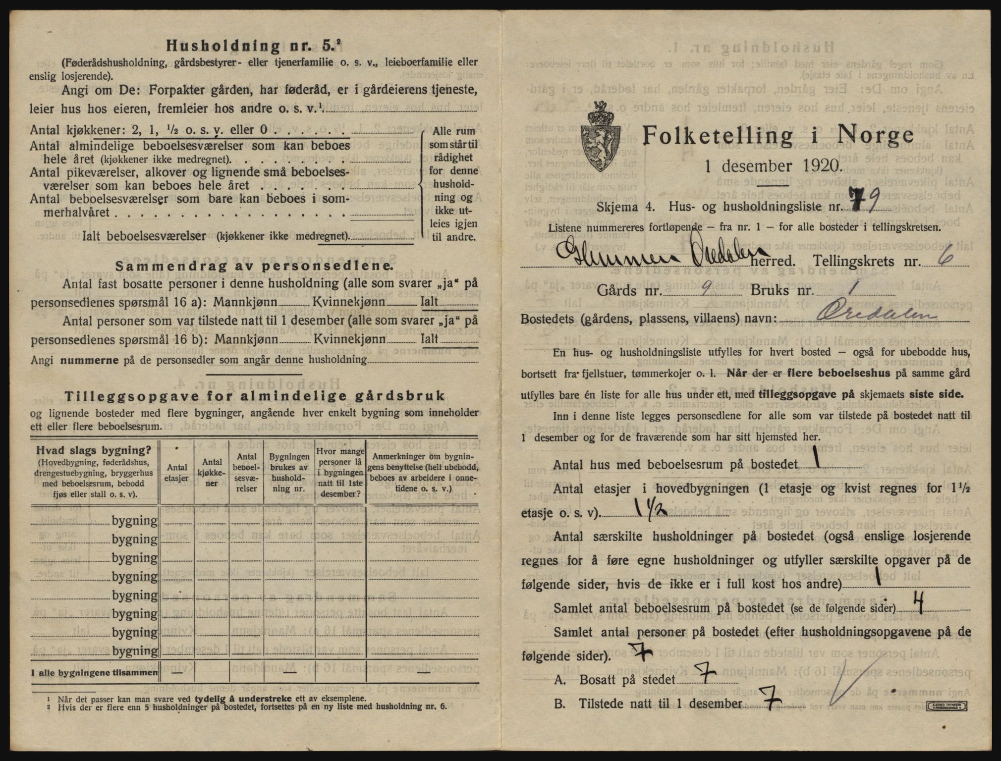 SAO, 1920 census for Glemmen, 1920, p. 2315