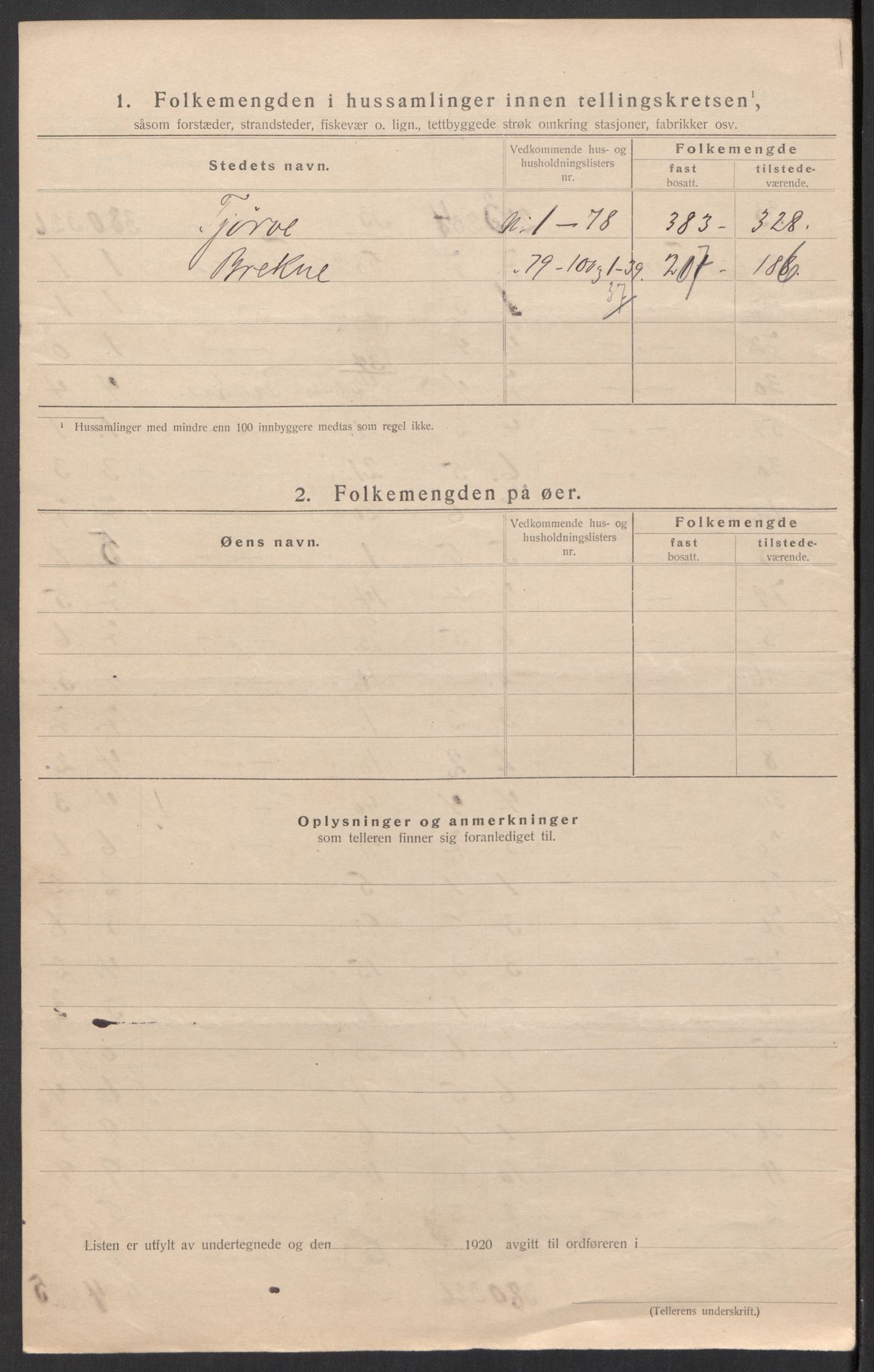 SAK, 1920 census for Lista, 1920, p. 35