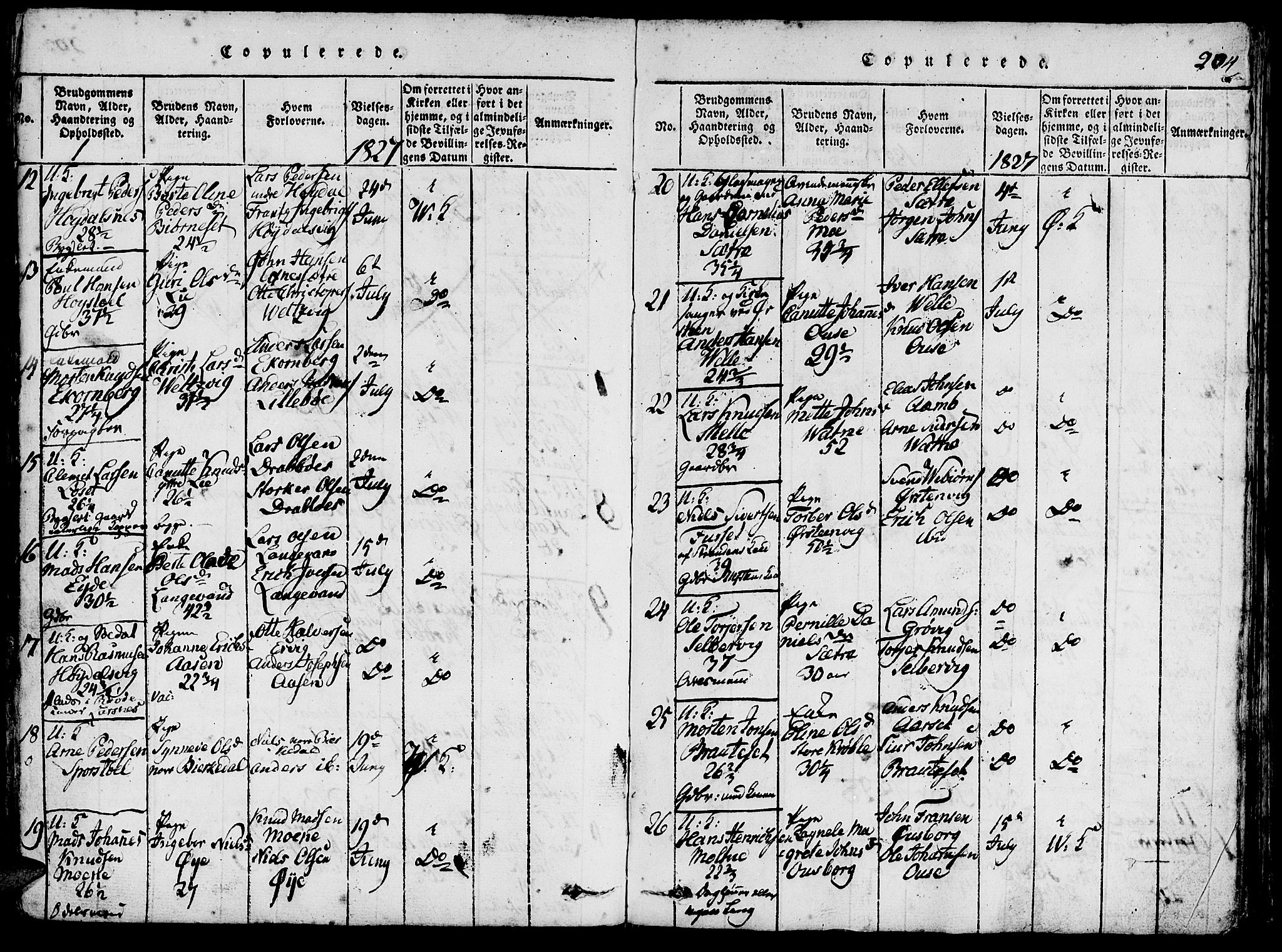 Ministerialprotokoller, klokkerbøker og fødselsregistre - Møre og Romsdal, AV/SAT-A-1454/511/L0138: Parish register (official) no. 511A05, 1817-1832, p. 204