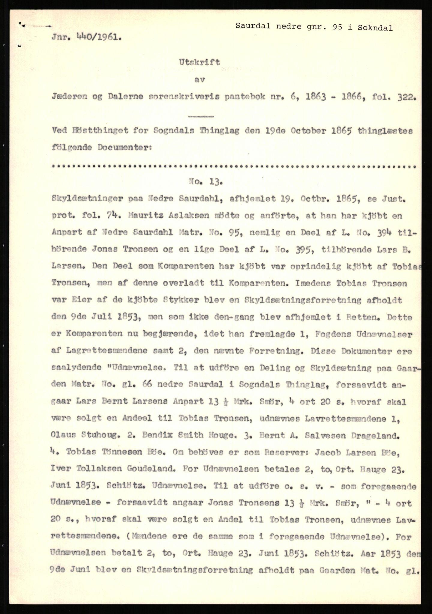 Statsarkivet i Stavanger, AV/SAST-A-101971/03/Y/Yj/L0073: Avskrifter sortert etter gårdsnavn: Sandstøl ytre - Selland, 1750-1930, p. 185