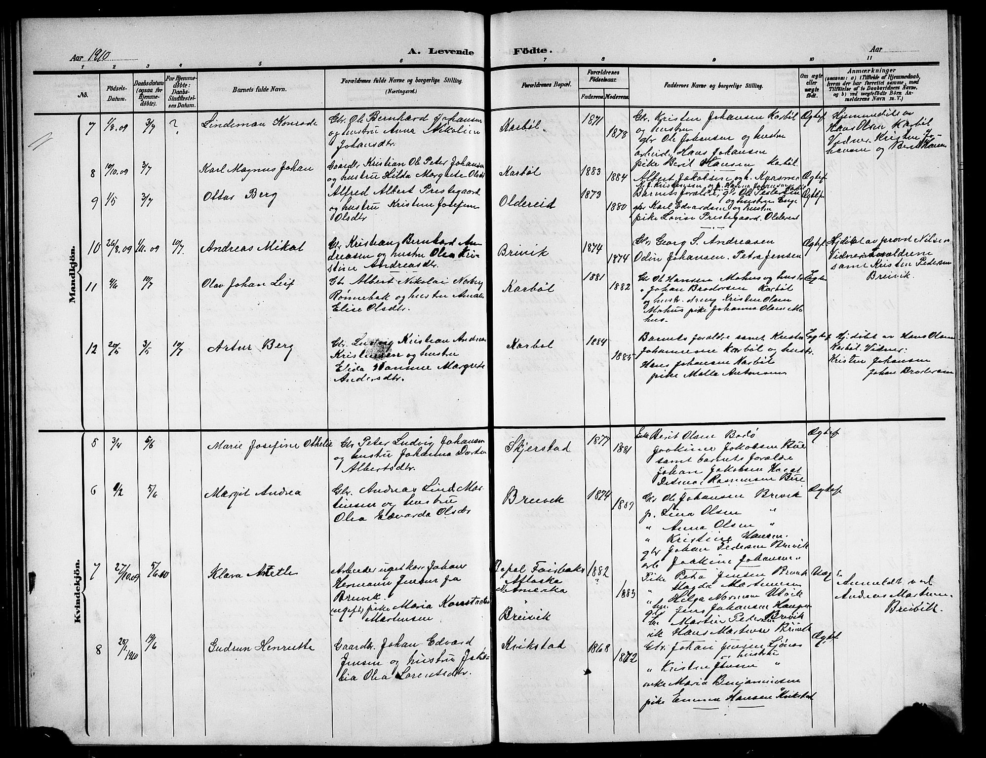 Ministerialprotokoller, klokkerbøker og fødselsregistre - Nordland, AV/SAT-A-1459/852/L0756: Parish register (copy) no. 852C07, 1902-1916