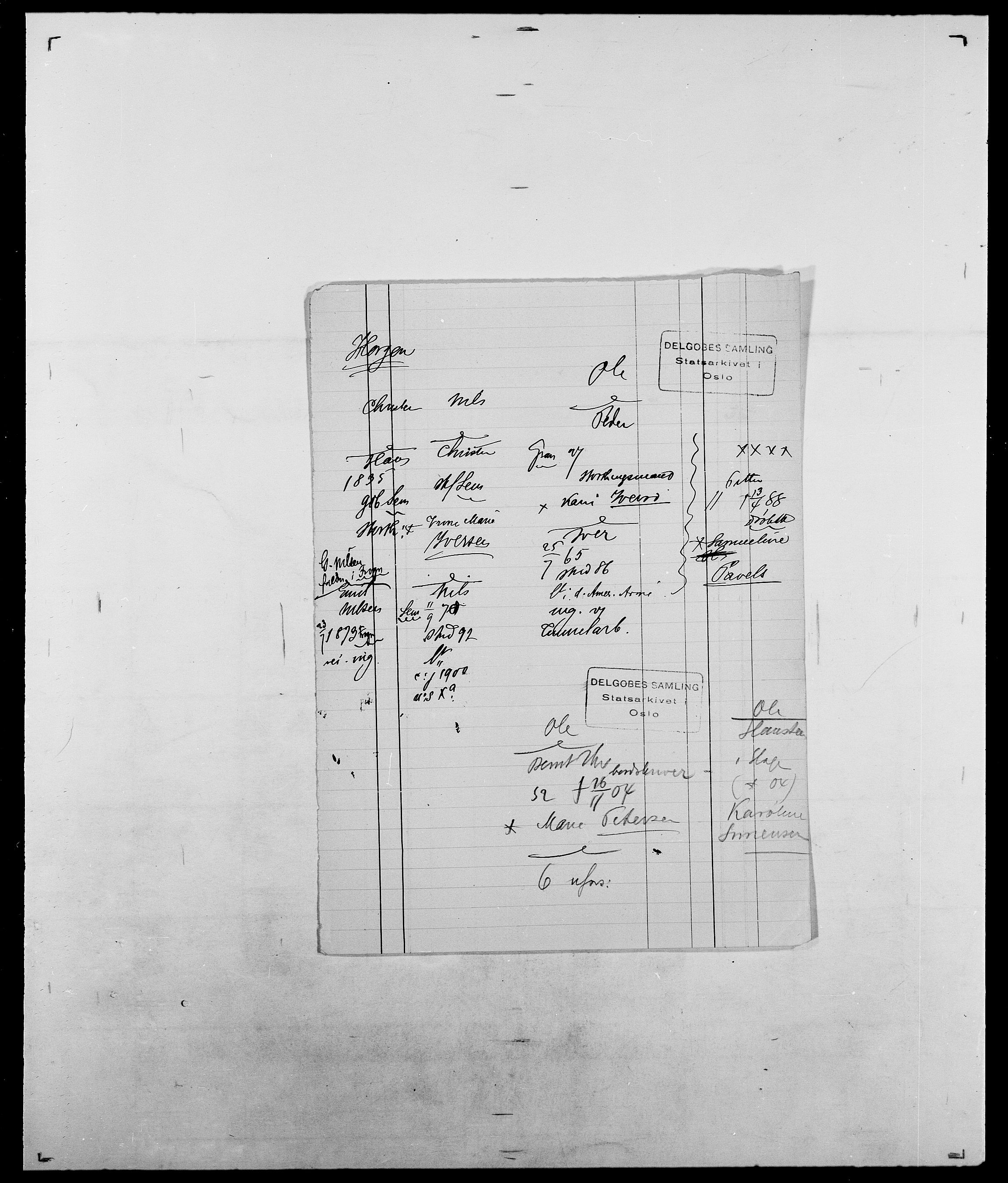 Delgobe, Charles Antoine - samling, SAO/PAO-0038/D/Da/L0018: Hoch - Howert, p. 941