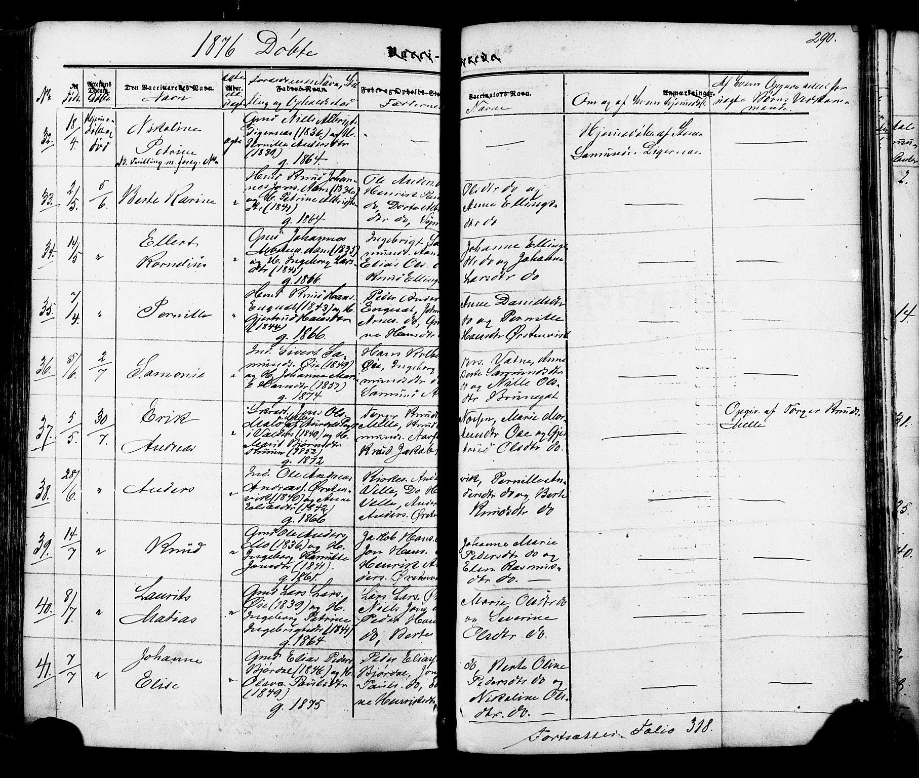 Ministerialprotokoller, klokkerbøker og fødselsregistre - Møre og Romsdal, AV/SAT-A-1454/513/L0175: Parish register (official) no. 513A02, 1856-1877, p. 290