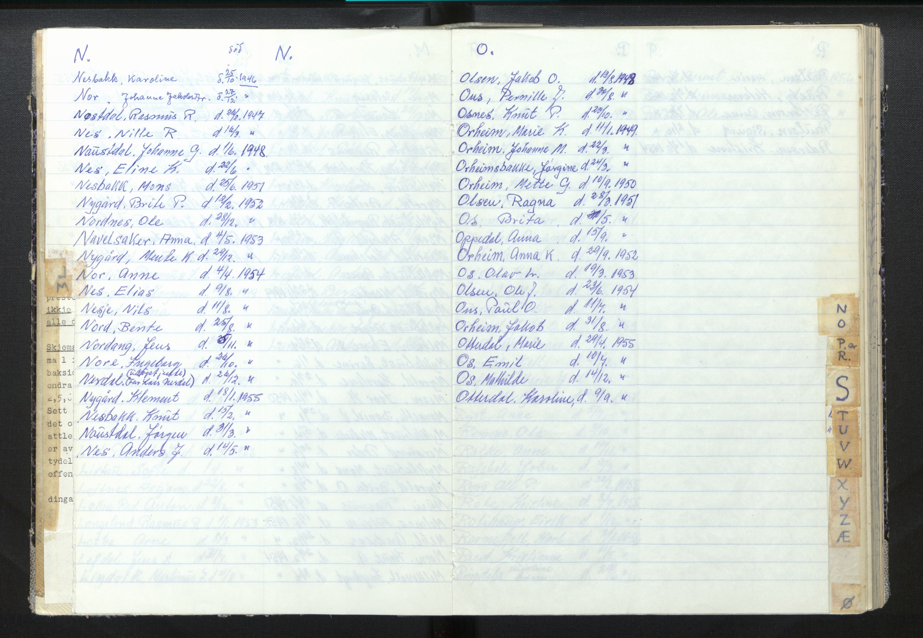Lensmannen i Eid, AV/SAB-A-27001/0006/L0008: Dødsfallprotokoll, 1946-1956